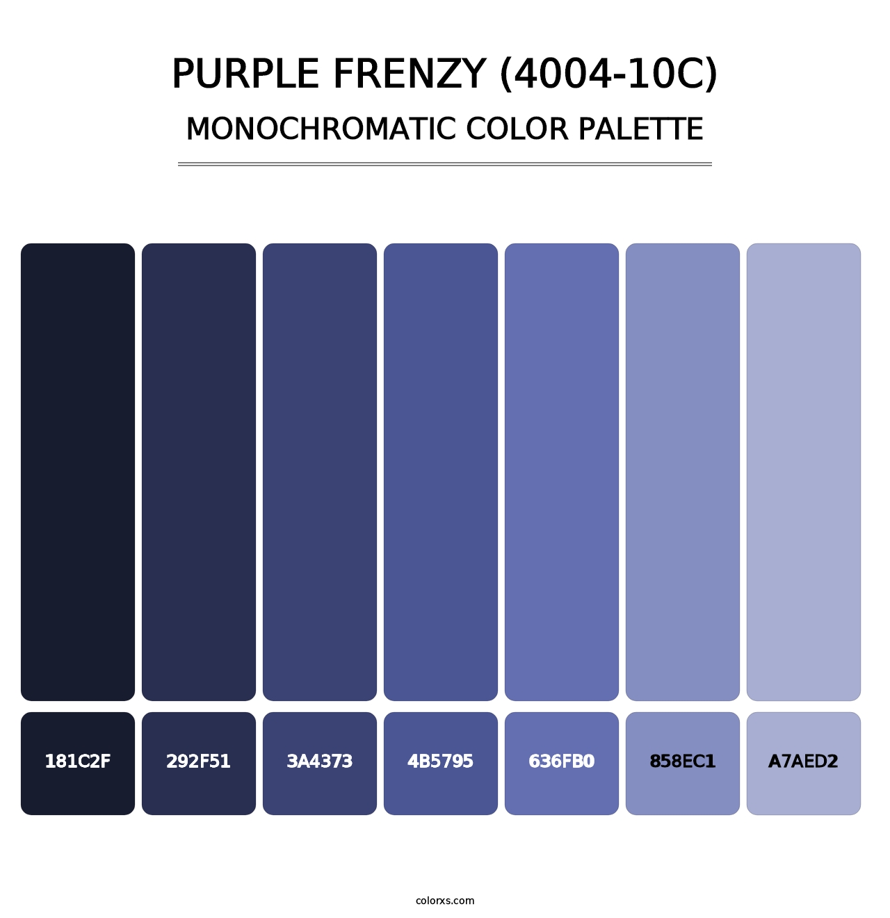Purple Frenzy (4004-10C) - Monochromatic Color Palette