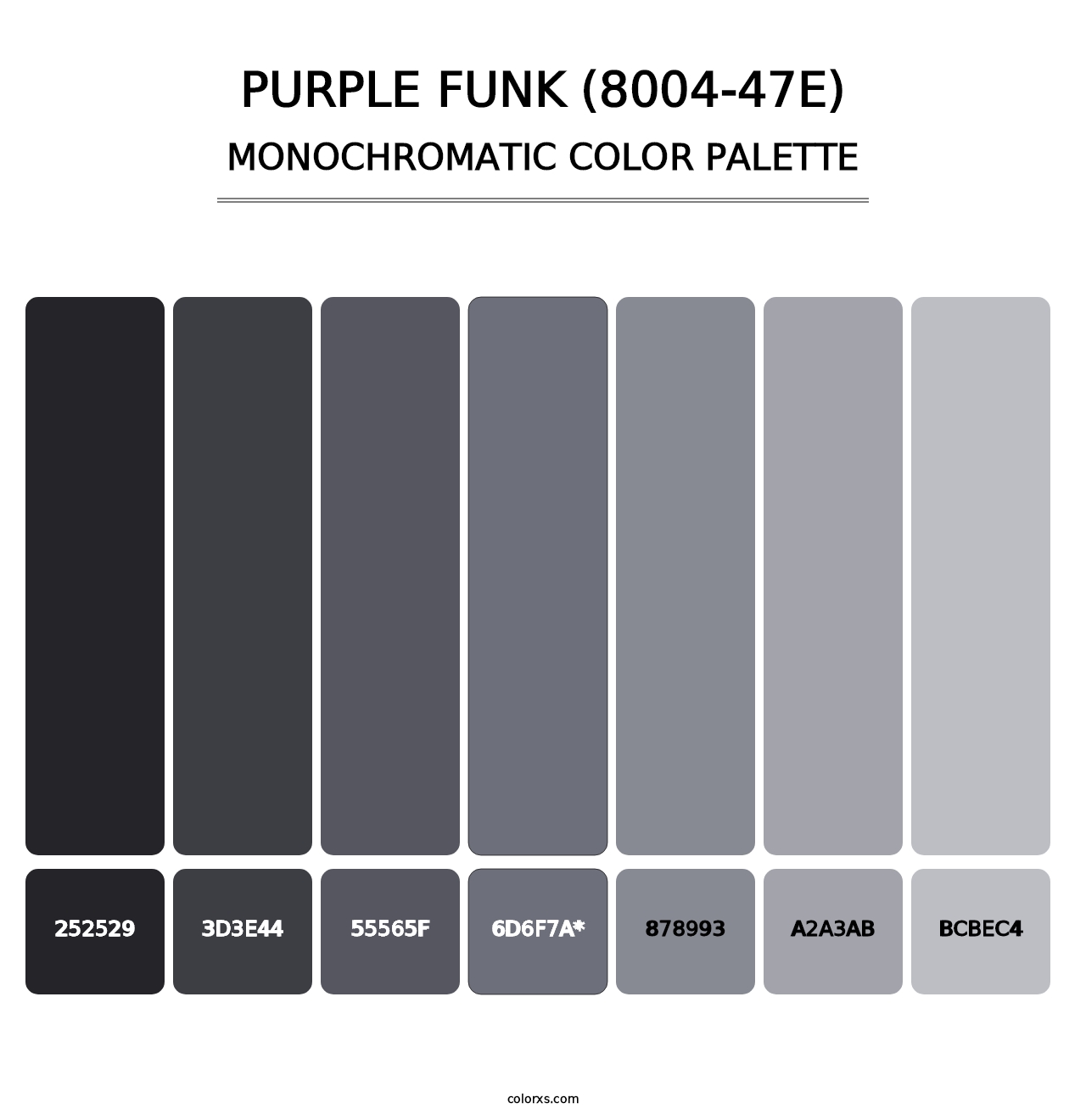 Purple Funk (8004-47E) - Monochromatic Color Palette