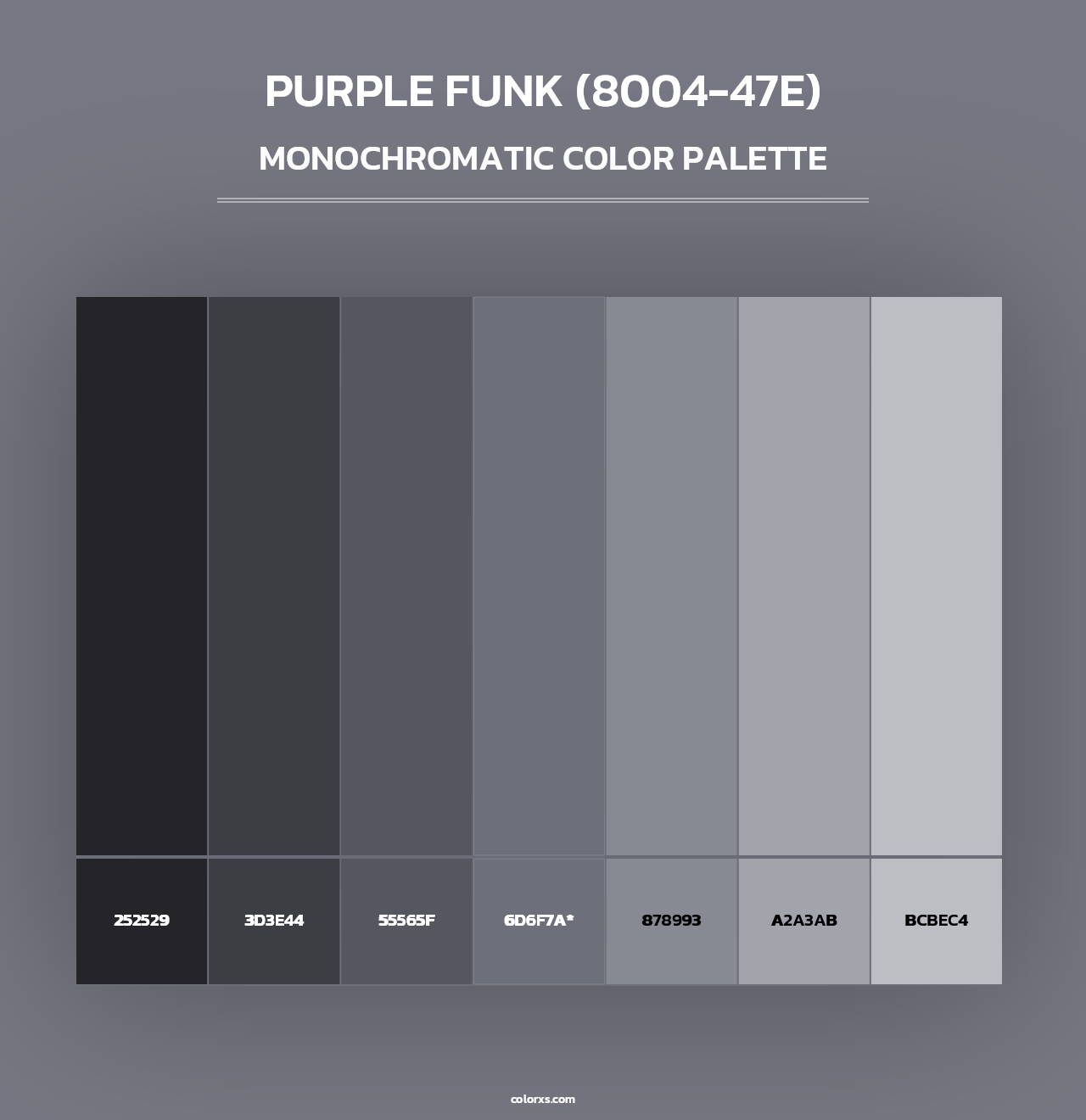 Purple Funk (8004-47E) - Monochromatic Color Palette
