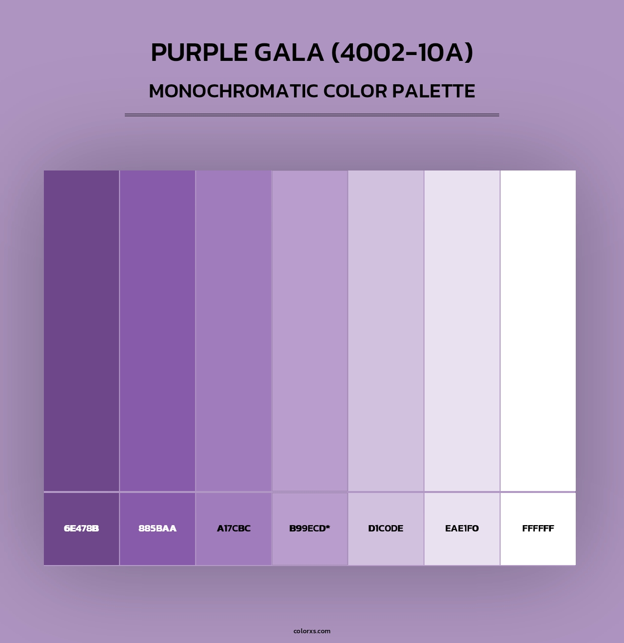 Purple Gala (4002-10A) - Monochromatic Color Palette