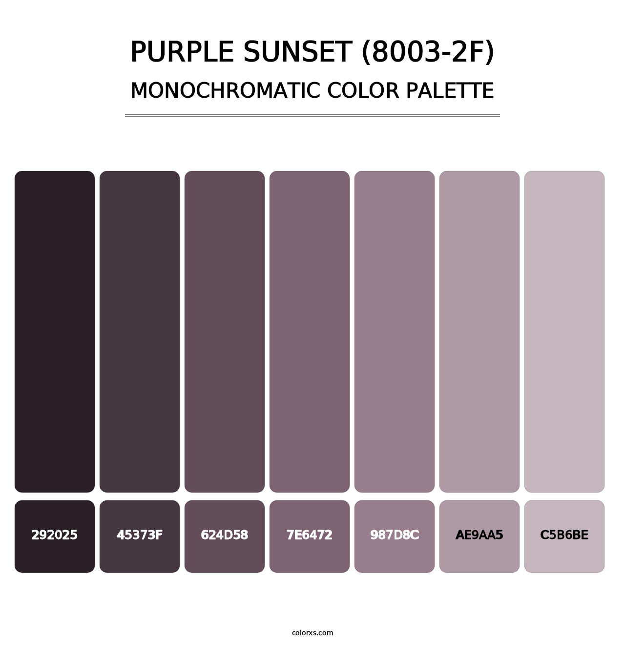 Purple Sunset (8003-2F) - Monochromatic Color Palette