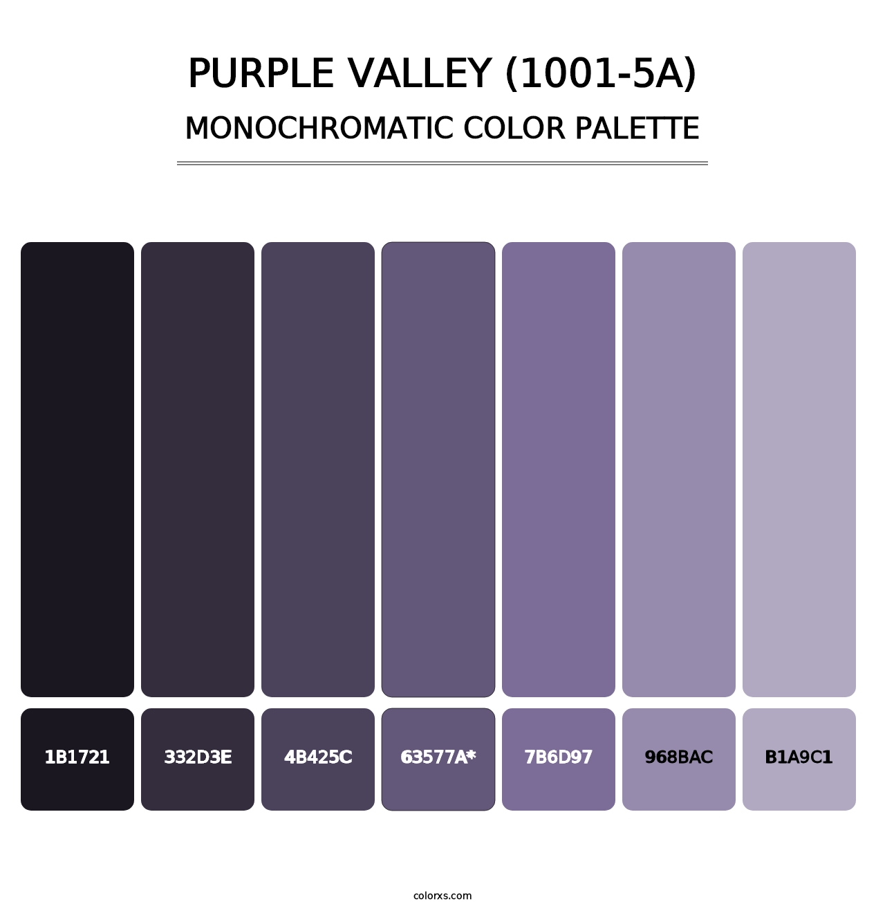 Purple Valley (1001-5A) - Monochromatic Color Palette