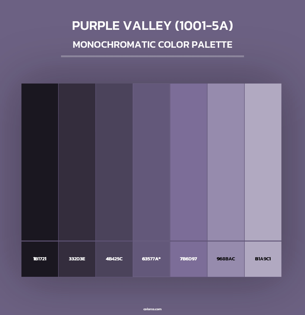 Purple Valley (1001-5A) - Monochromatic Color Palette