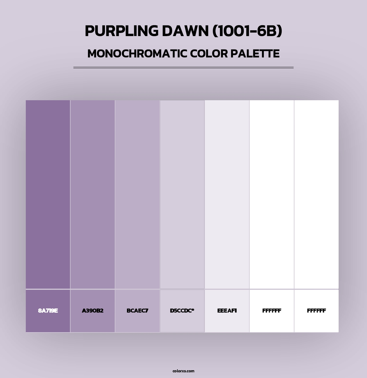 Purpling Dawn (1001-6B) - Monochromatic Color Palette