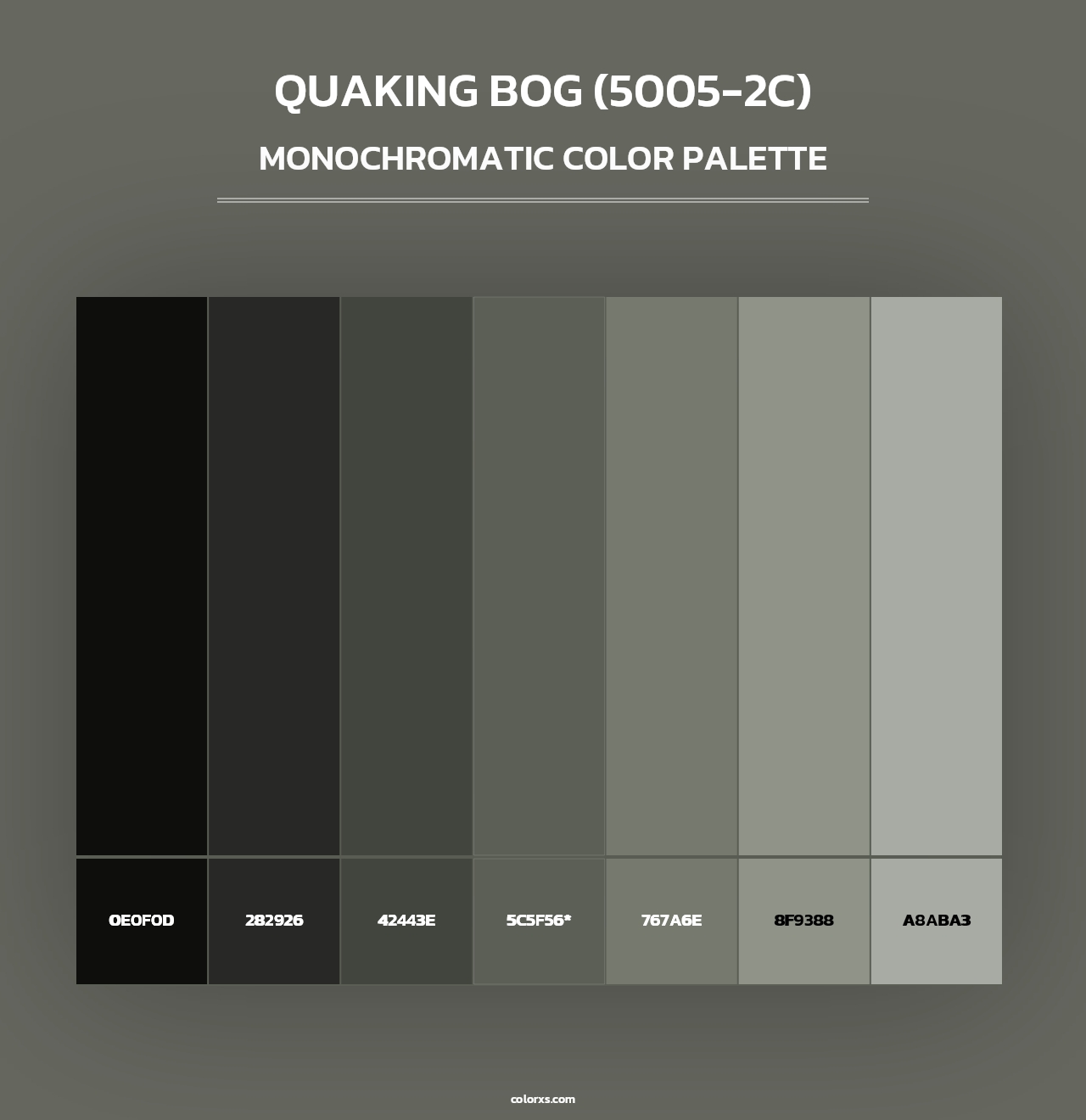 Quaking Bog (5005-2C) - Monochromatic Color Palette