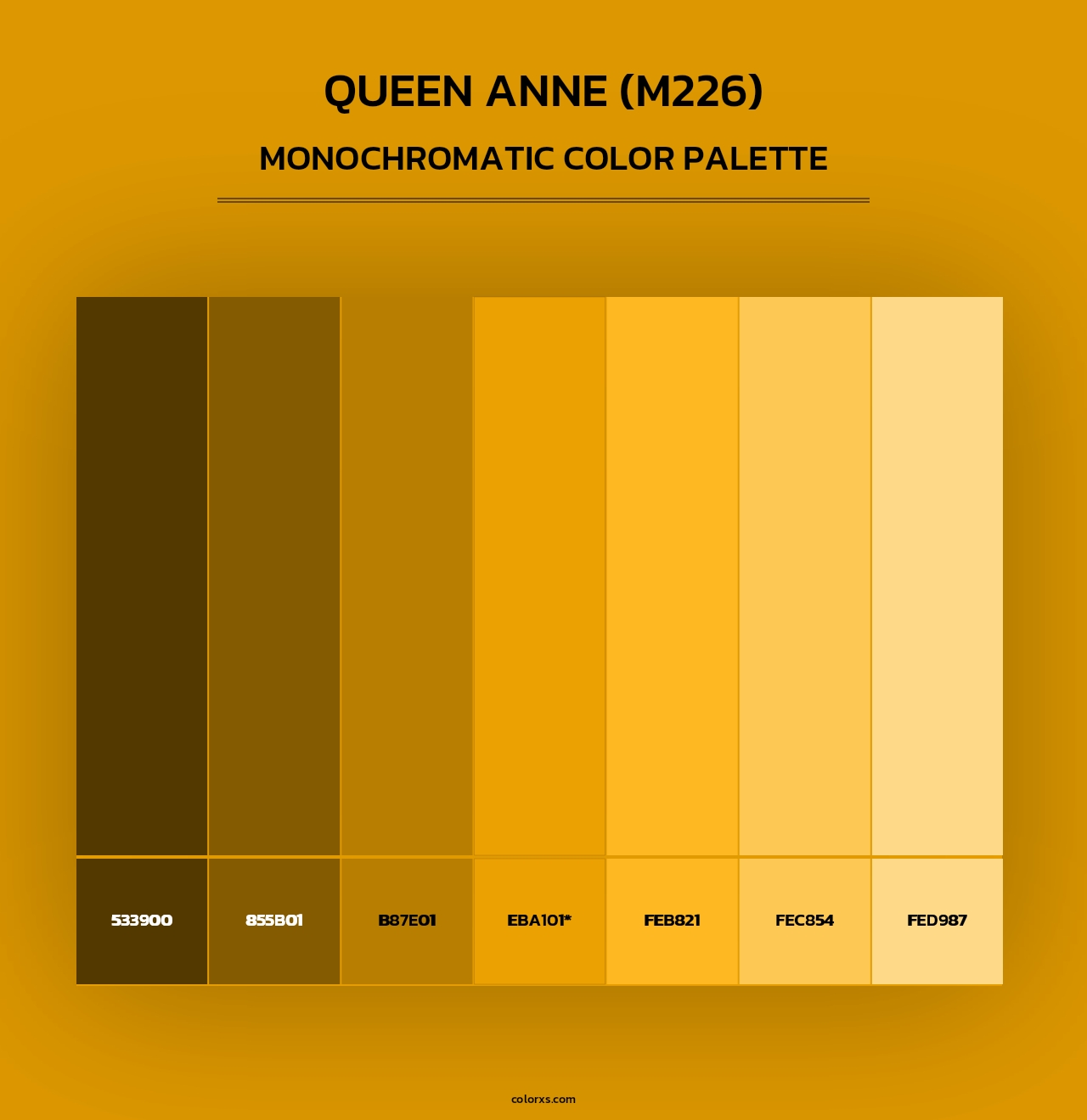 Queen Anne (M226) - Monochromatic Color Palette