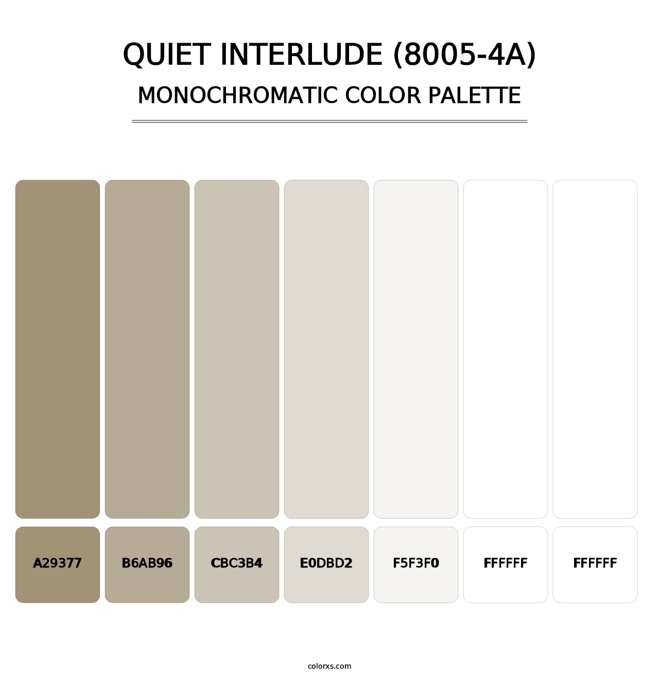 Quiet Interlude (8005-4A) - Monochromatic Color Palette
