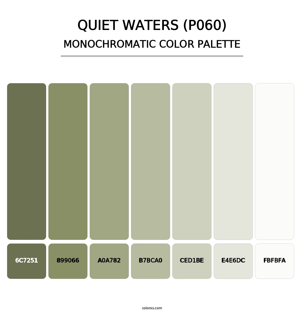 Quiet Waters (P060) - Monochromatic Color Palette
