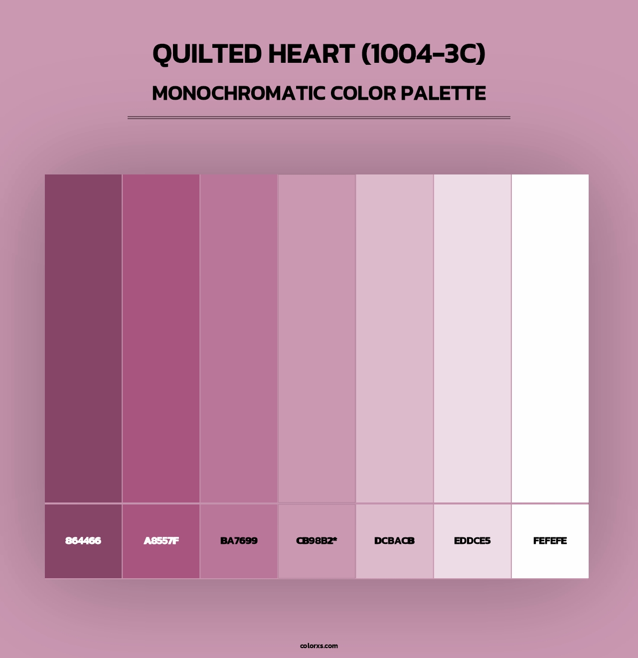 Quilted Heart (1004-3C) - Monochromatic Color Palette