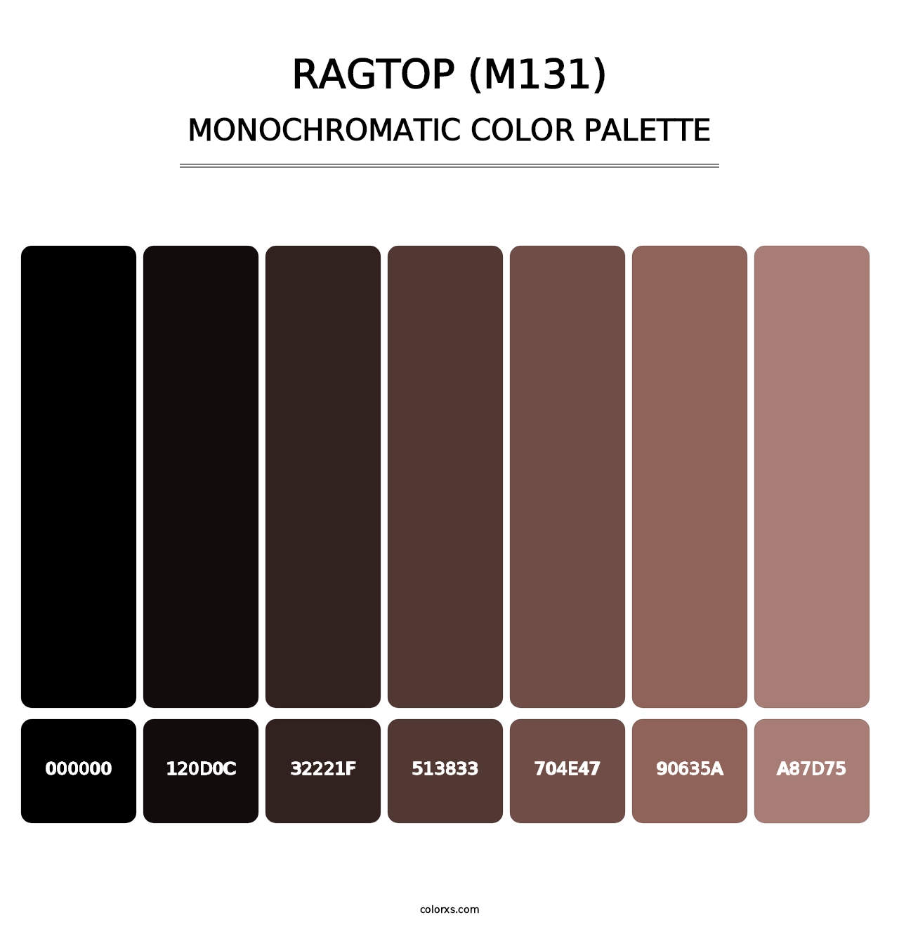 Ragtop (M131) - Monochromatic Color Palette