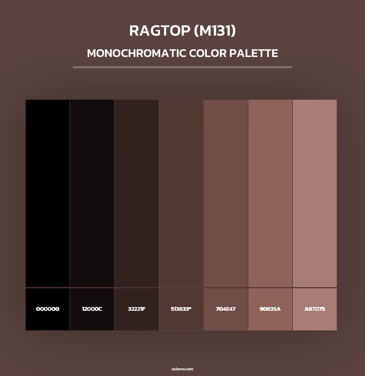 Ragtop (M131) - Monochromatic Color Palette