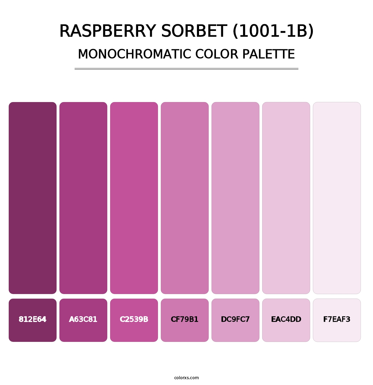 Raspberry Sorbet (1001-1B) - Monochromatic Color Palette
