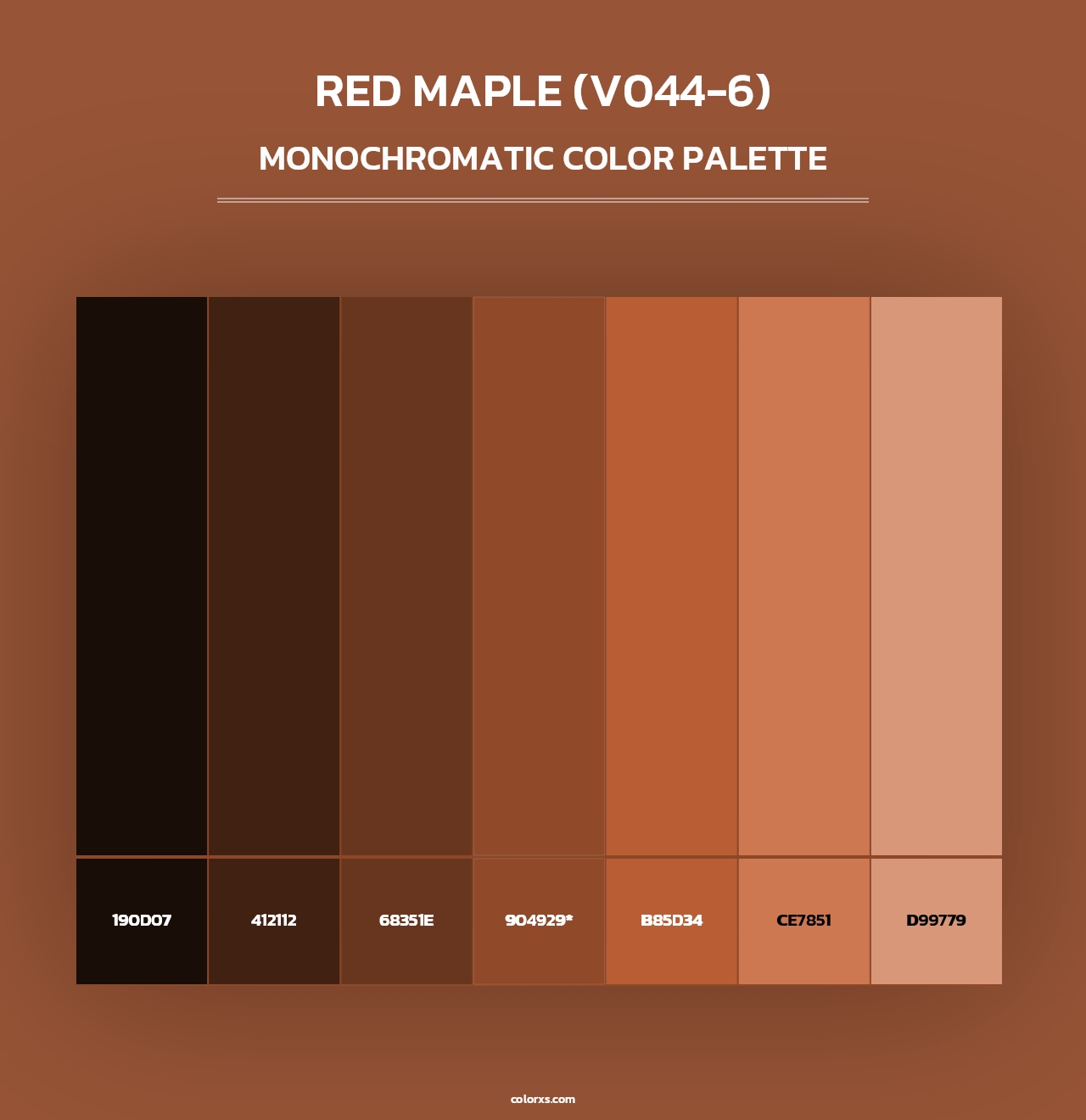 Red Maple (V044-6) - Monochromatic Color Palette