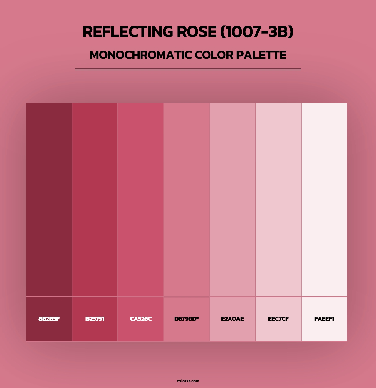 Reflecting Rose (1007-3B) - Monochromatic Color Palette