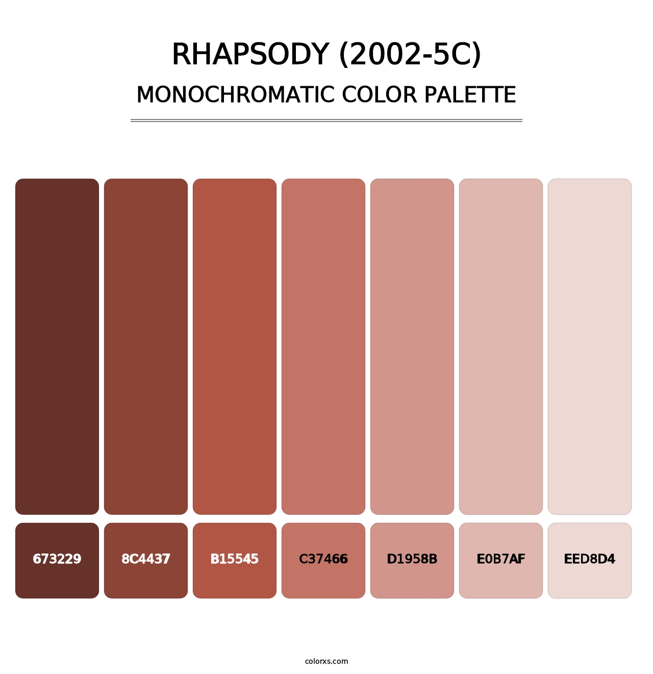 Rhapsody (2002-5C) - Monochromatic Color Palette