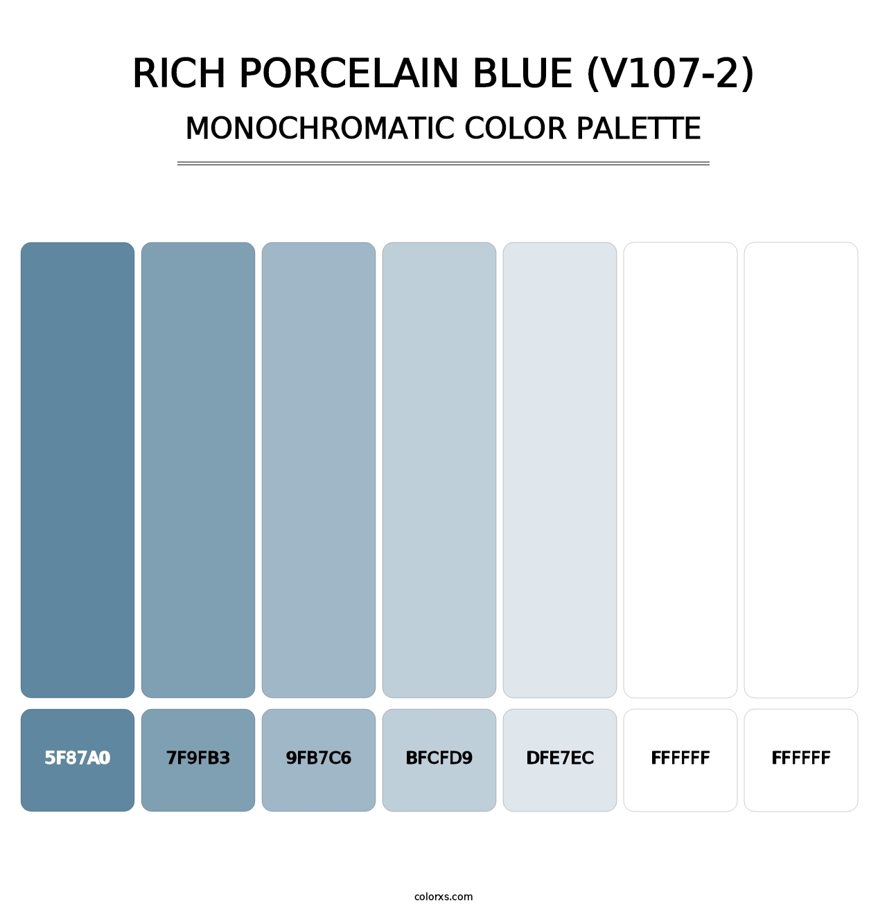 Rich Porcelain Blue (V107-2) - Monochromatic Color Palette