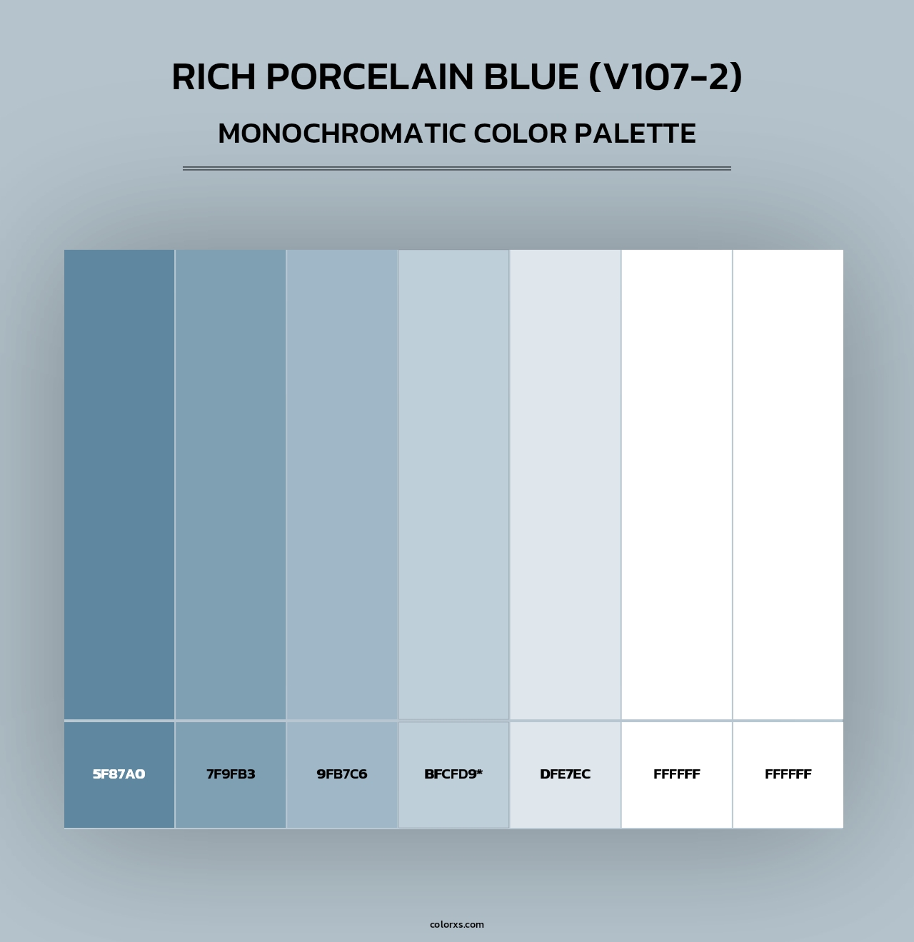 Rich Porcelain Blue (V107-2) - Monochromatic Color Palette