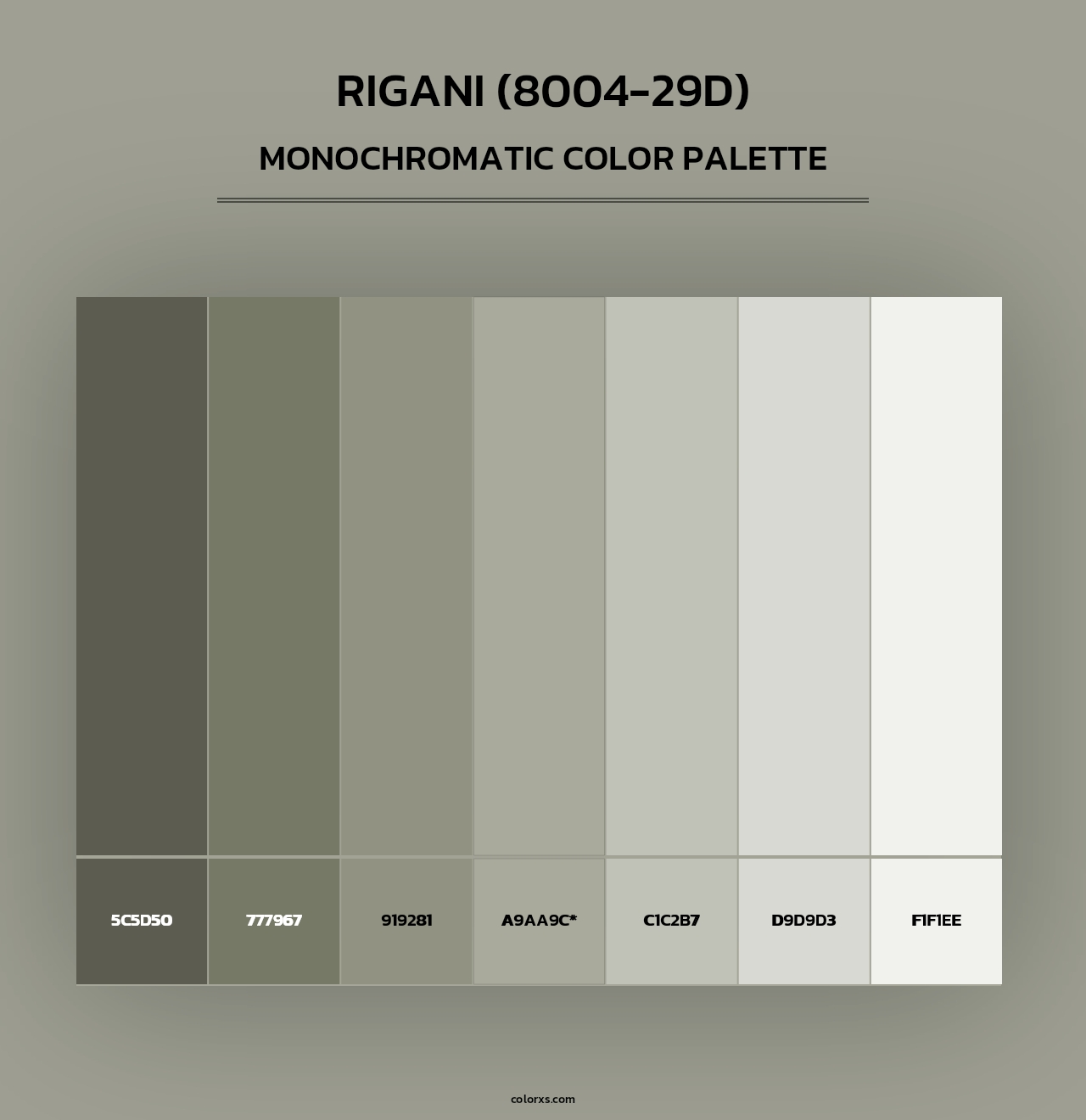 Rigani (8004-29D) - Monochromatic Color Palette