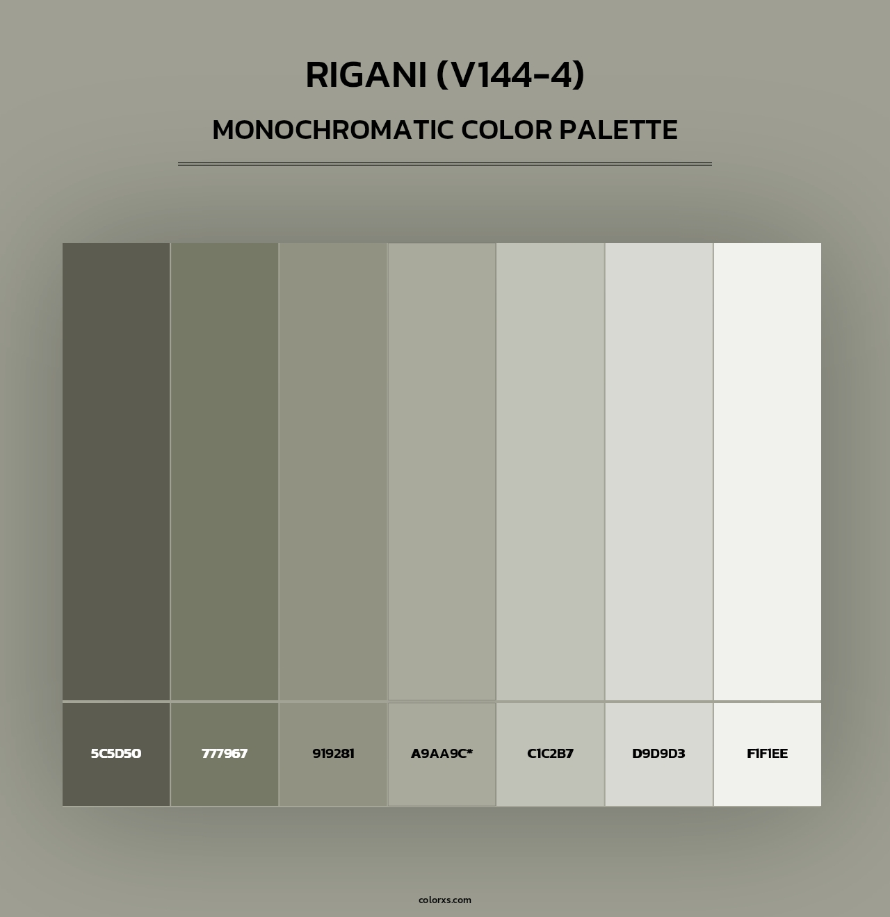 Rigani (V144-4) - Monochromatic Color Palette