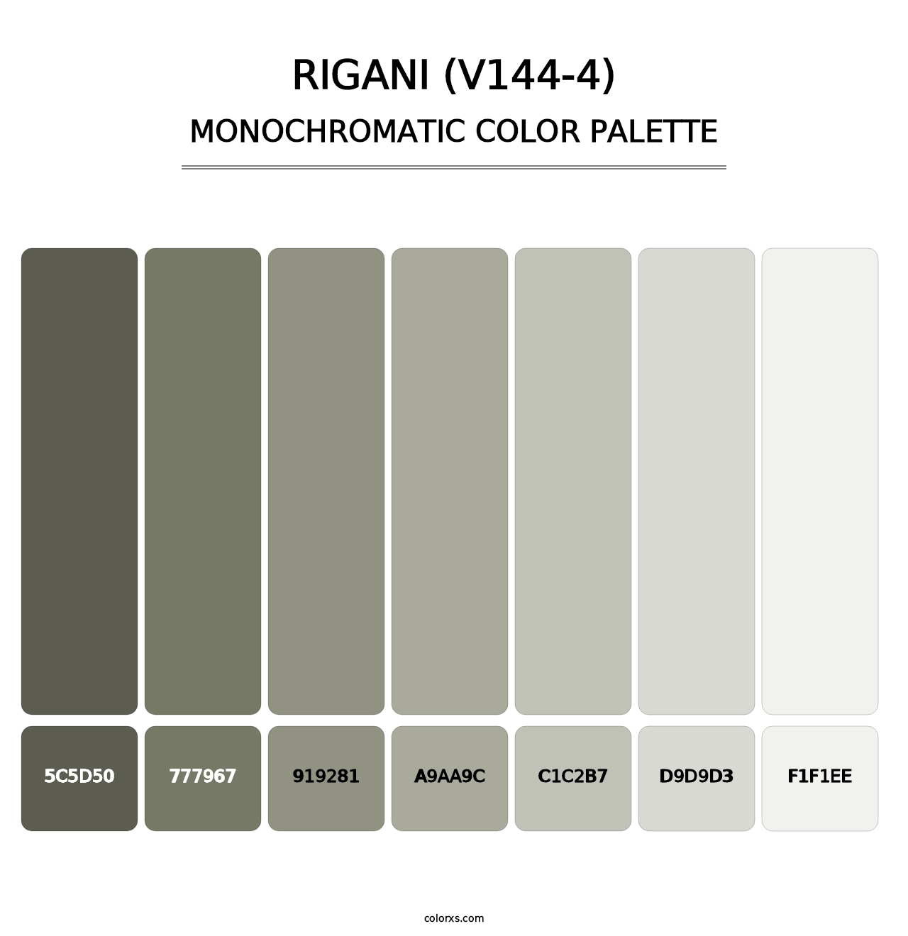 Rigani (V144-4) - Monochromatic Color Palette