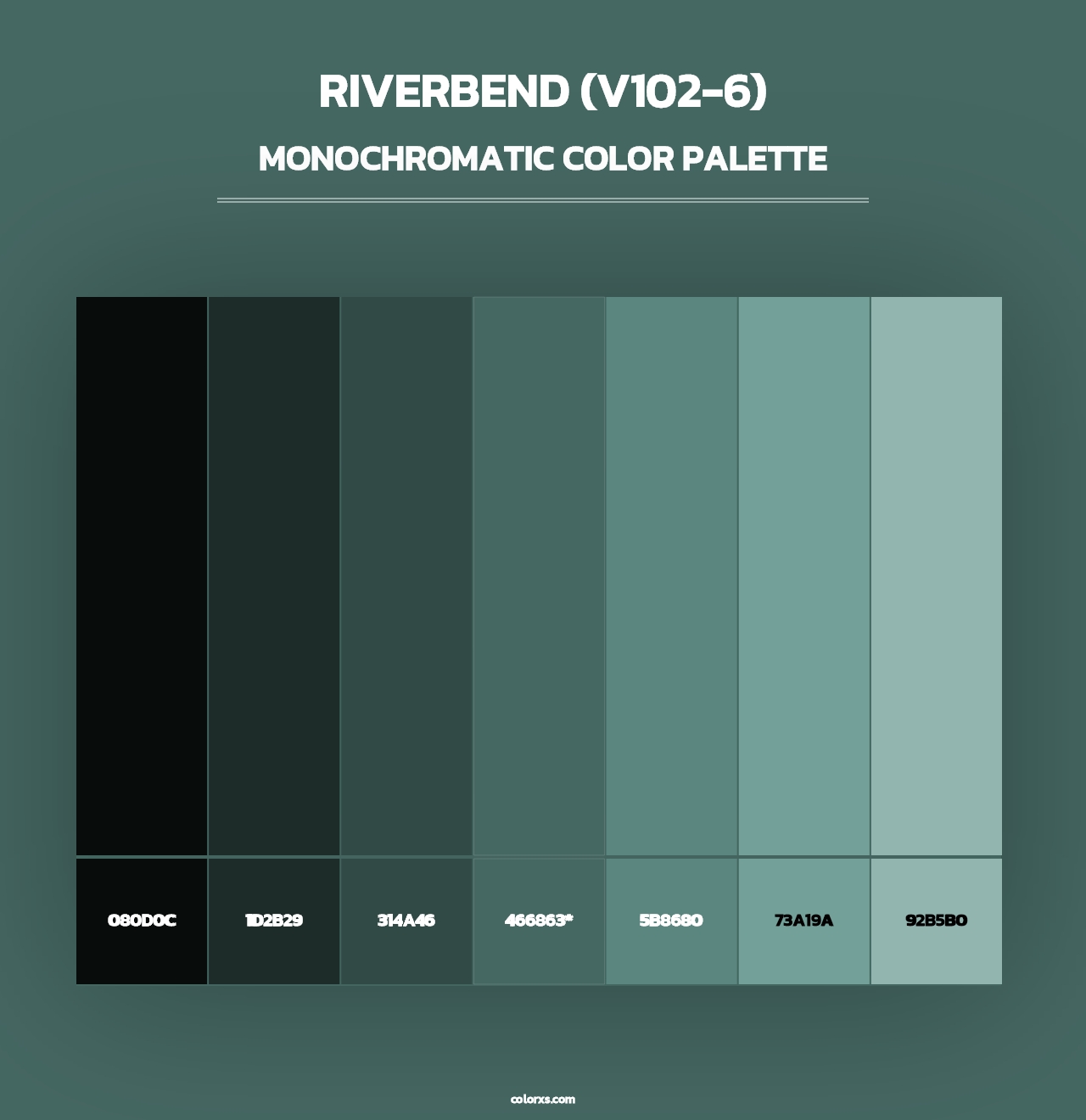 Riverbend (V102-6) - Monochromatic Color Palette