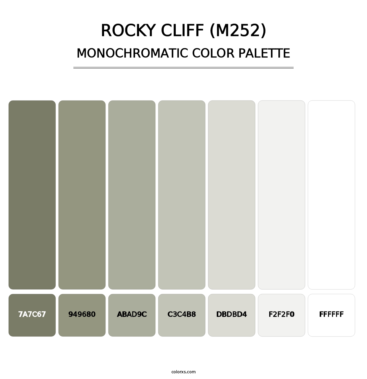Rocky Cliff (M252) - Monochromatic Color Palette