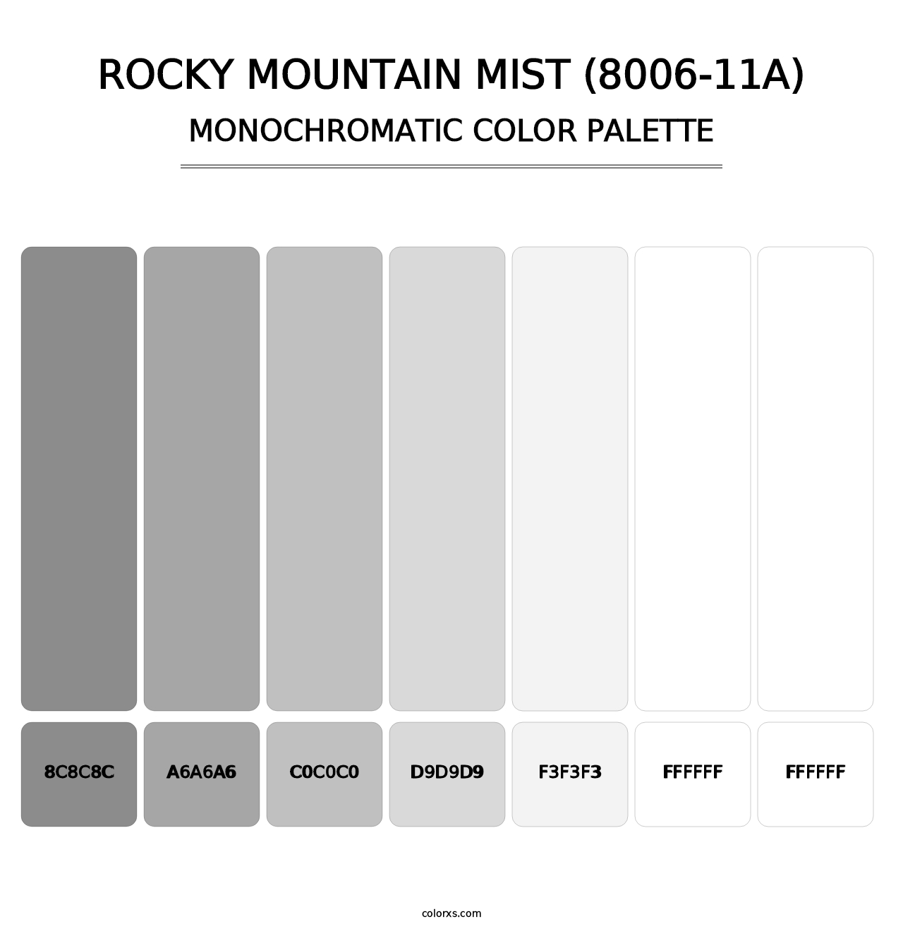 Rocky Mountain Mist (8006-11A) - Monochromatic Color Palette