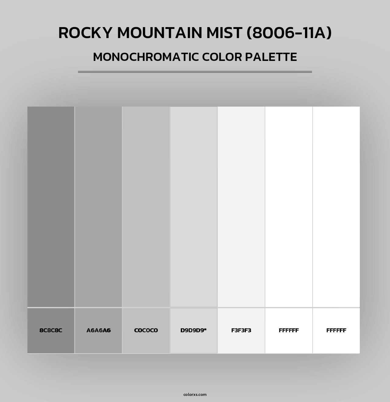 Rocky Mountain Mist (8006-11A) - Monochromatic Color Palette