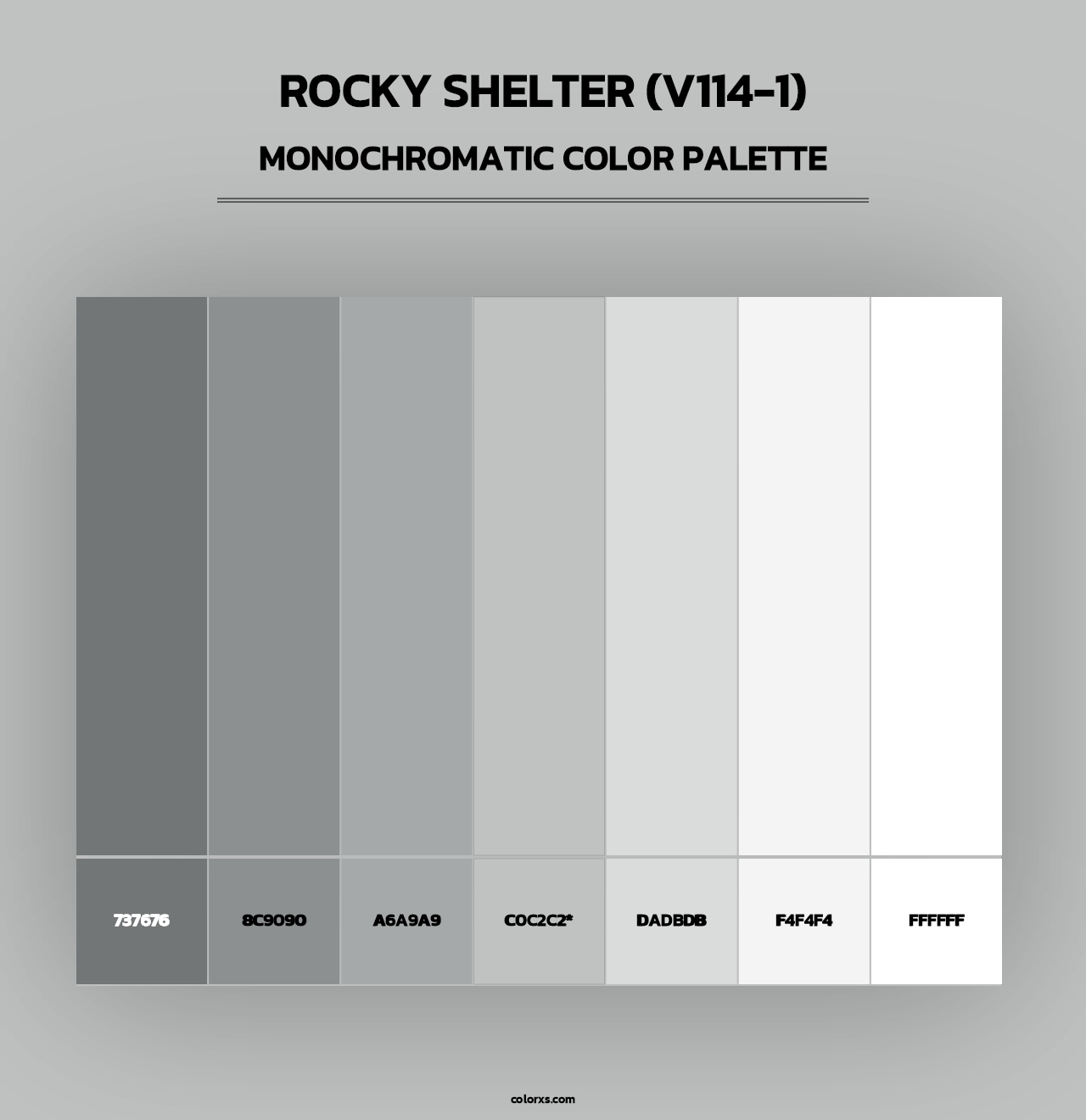 Rocky Shelter (V114-1) - Monochromatic Color Palette