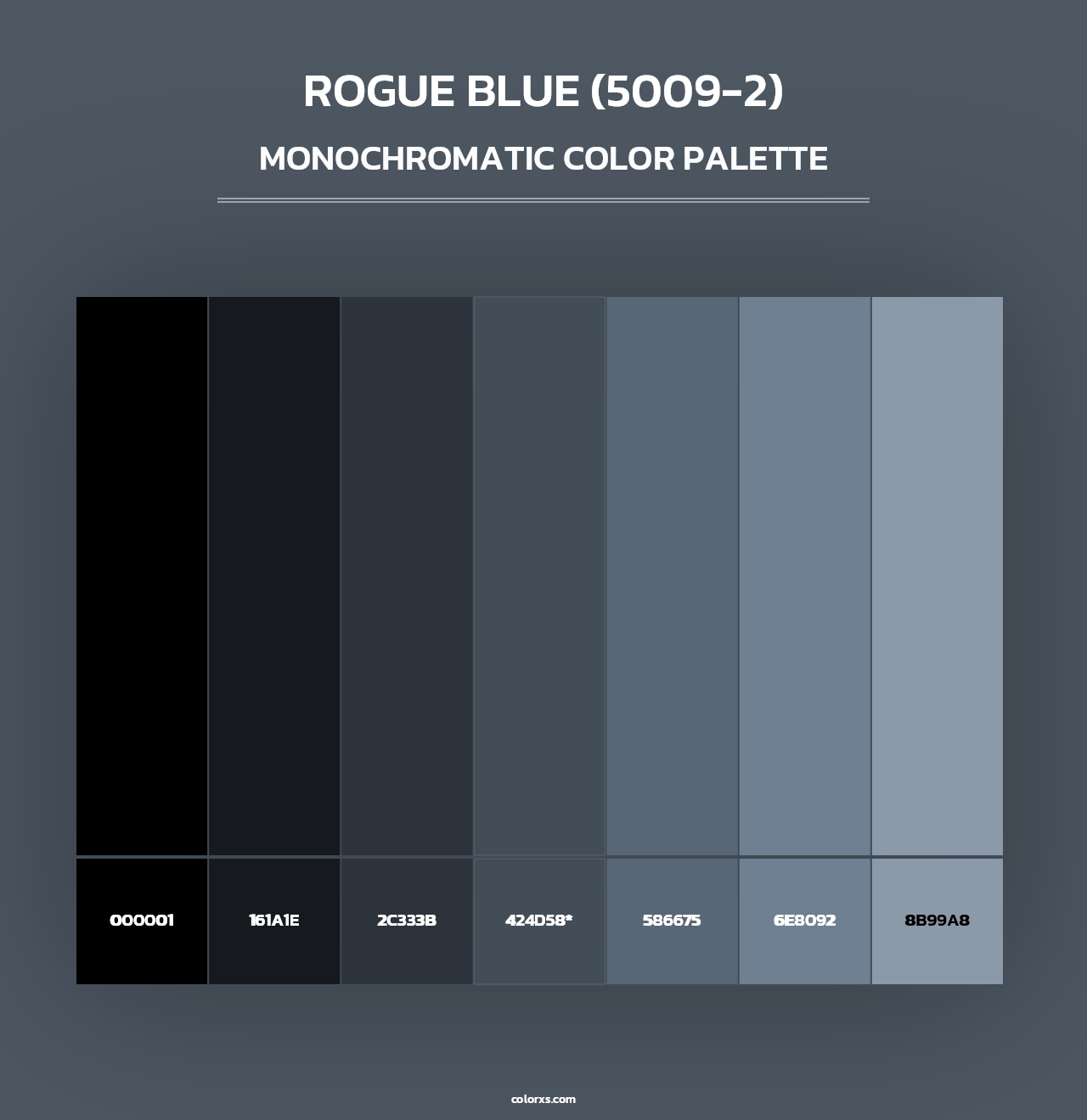 Rogue Blue (5009-2) - Monochromatic Color Palette