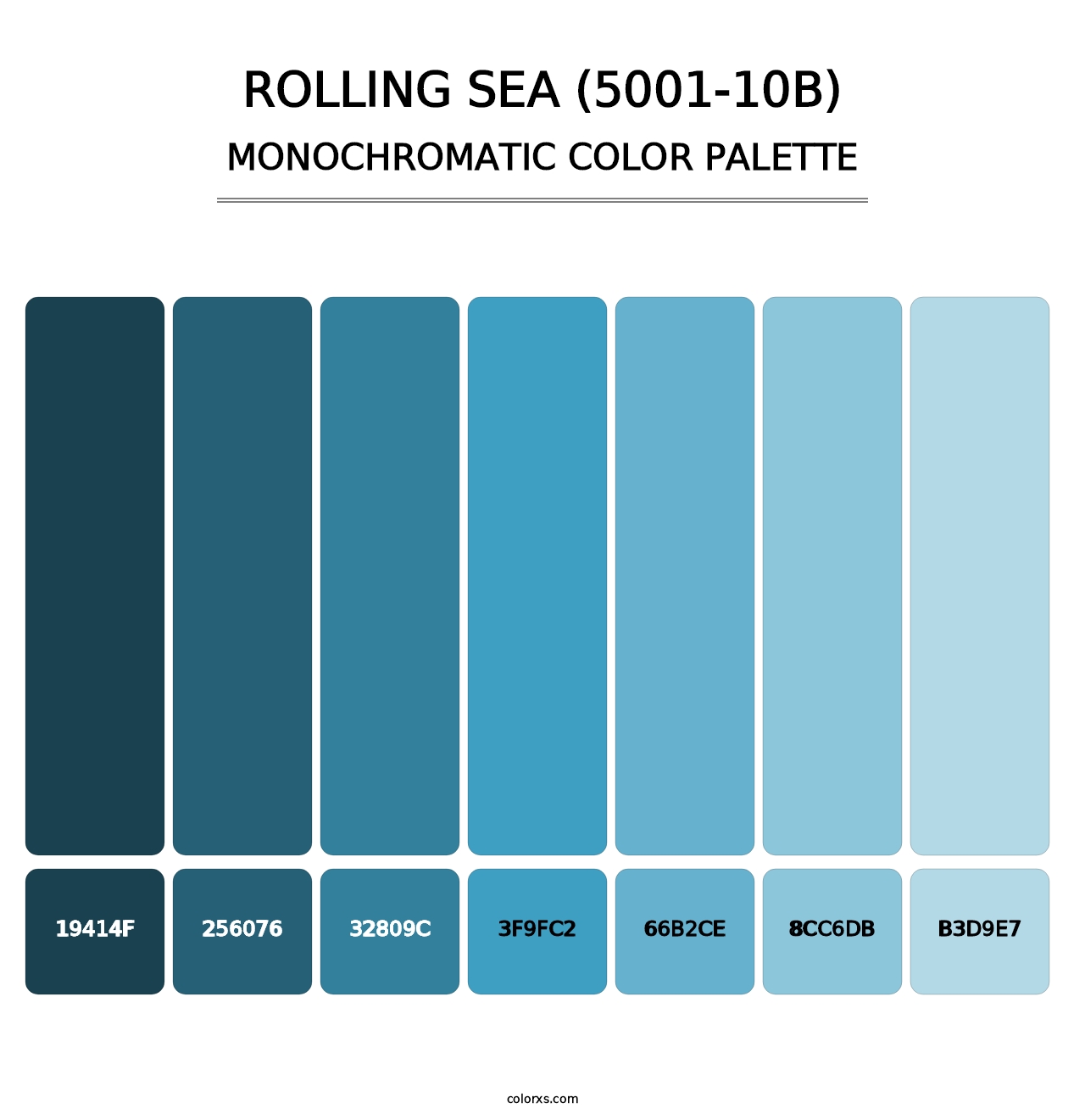 Rolling Sea (5001-10B) - Monochromatic Color Palette