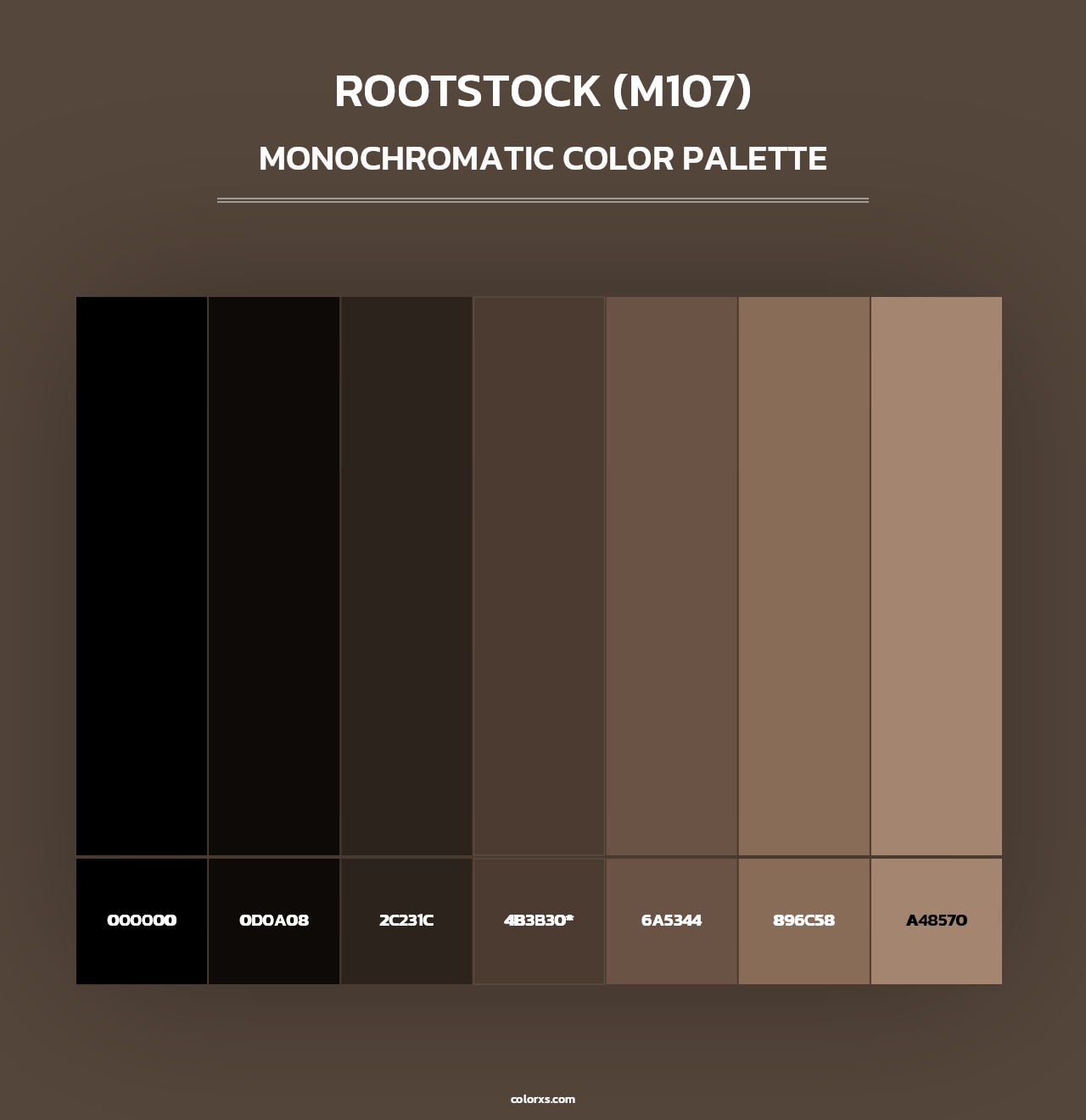 Rootstock (M107) - Monochromatic Color Palette