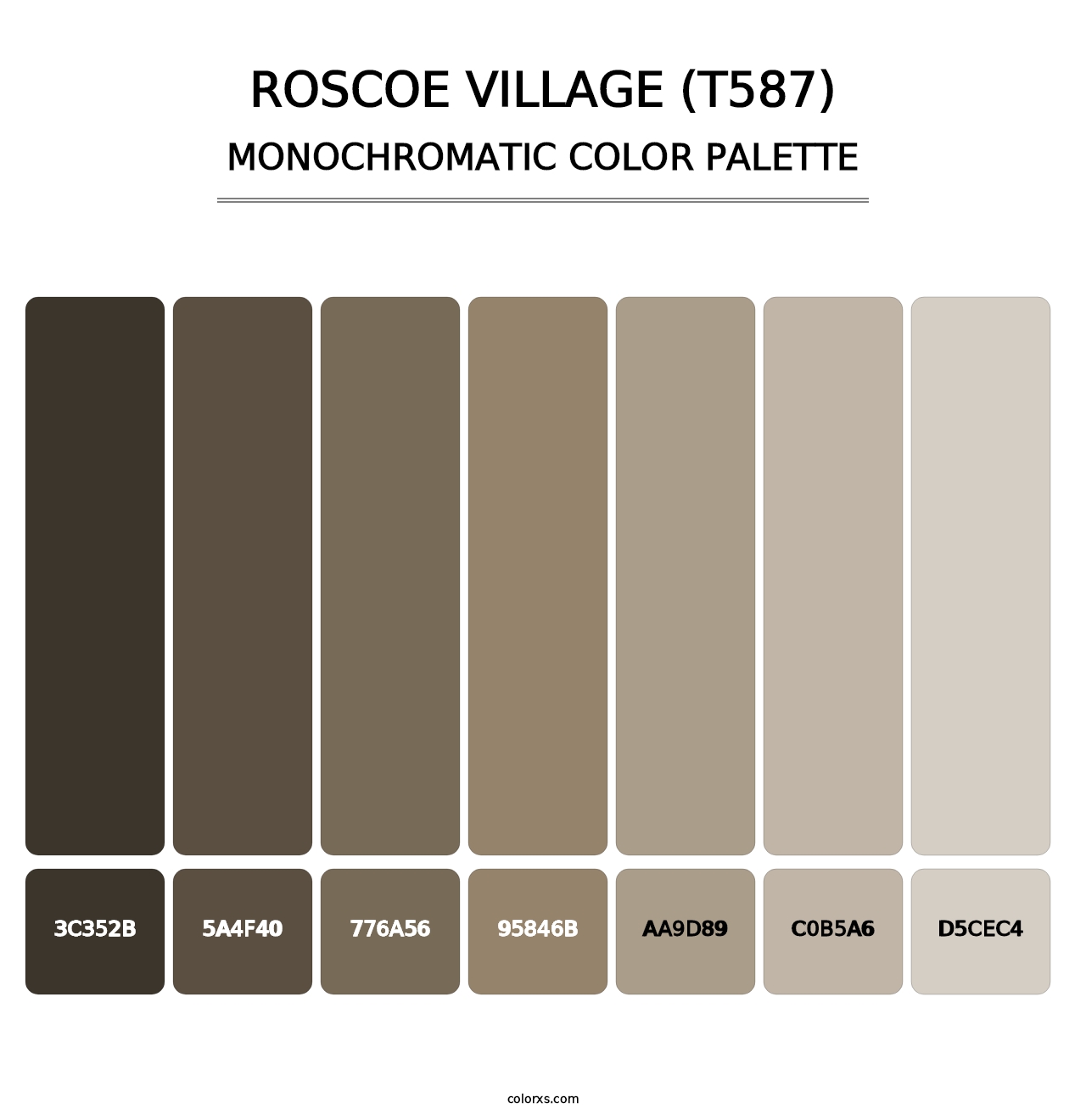 Roscoe Village (T587) - Monochromatic Color Palette