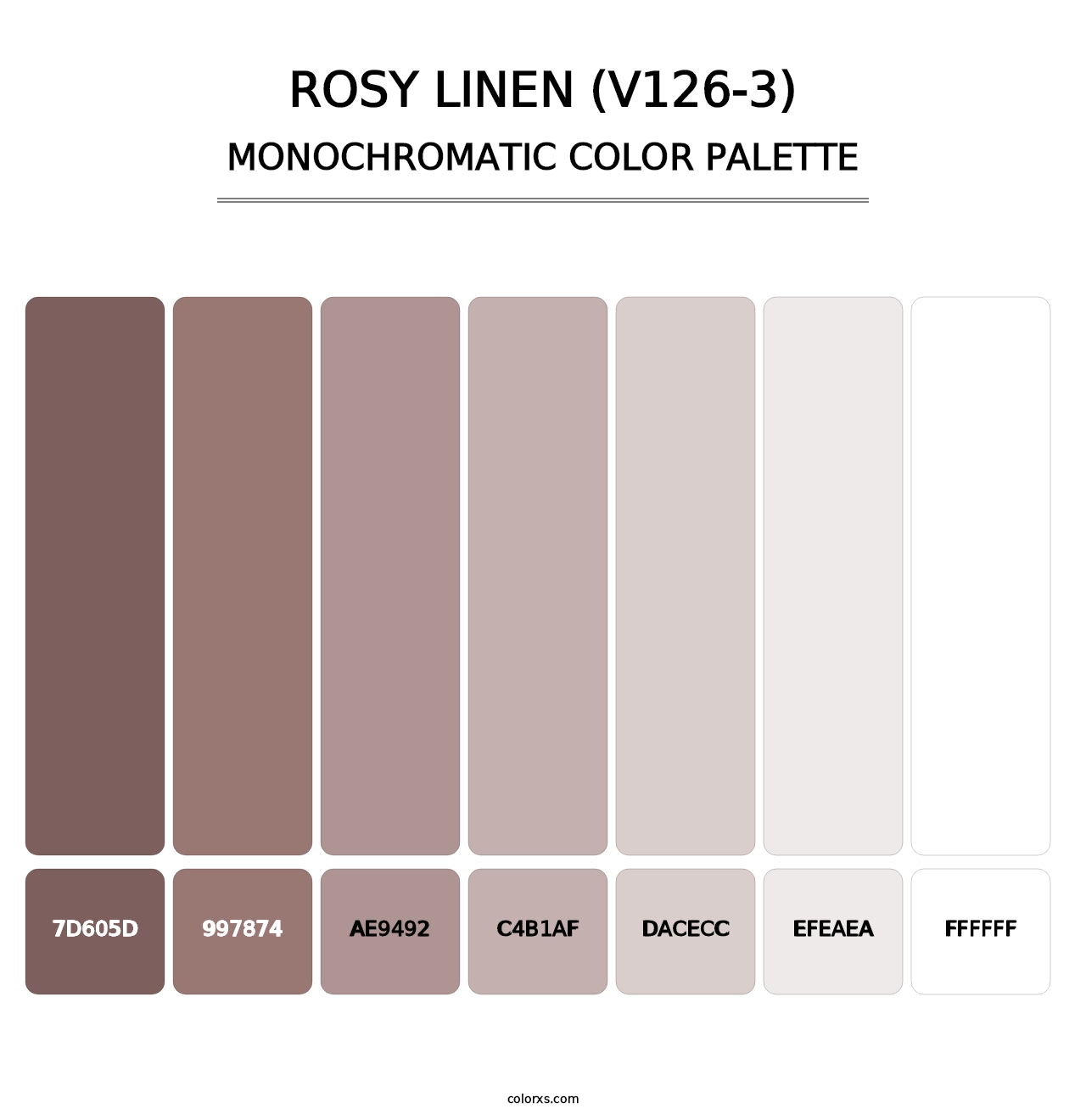 Rosy Linen (V126-3) - Monochromatic Color Palette