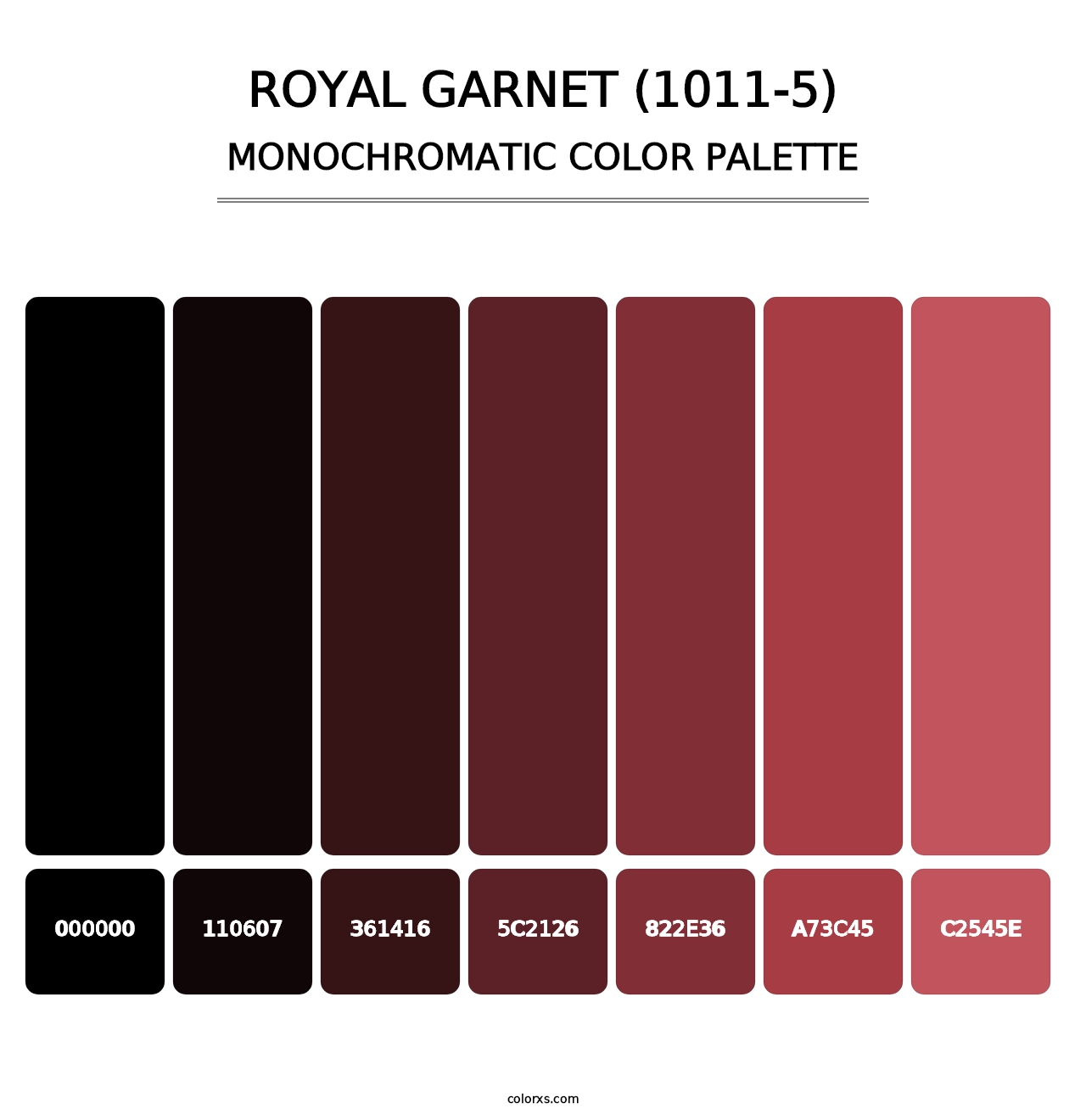 Royal Garnet (1011-5) - Monochromatic Color Palette