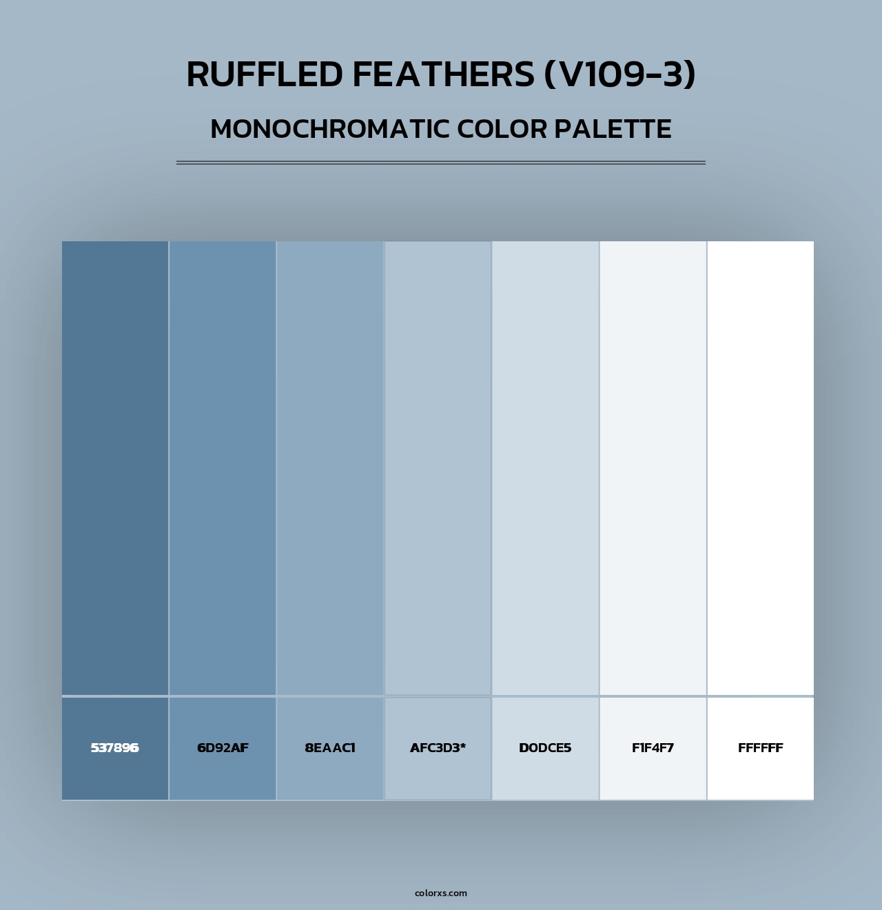 Ruffled Feathers (V109-3) - Monochromatic Color Palette