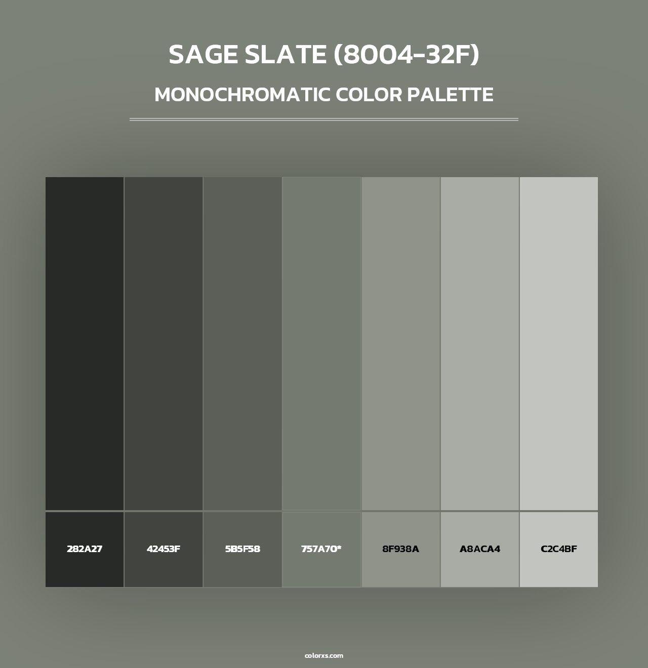 Sage Slate (8004-32F) - Monochromatic Color Palette