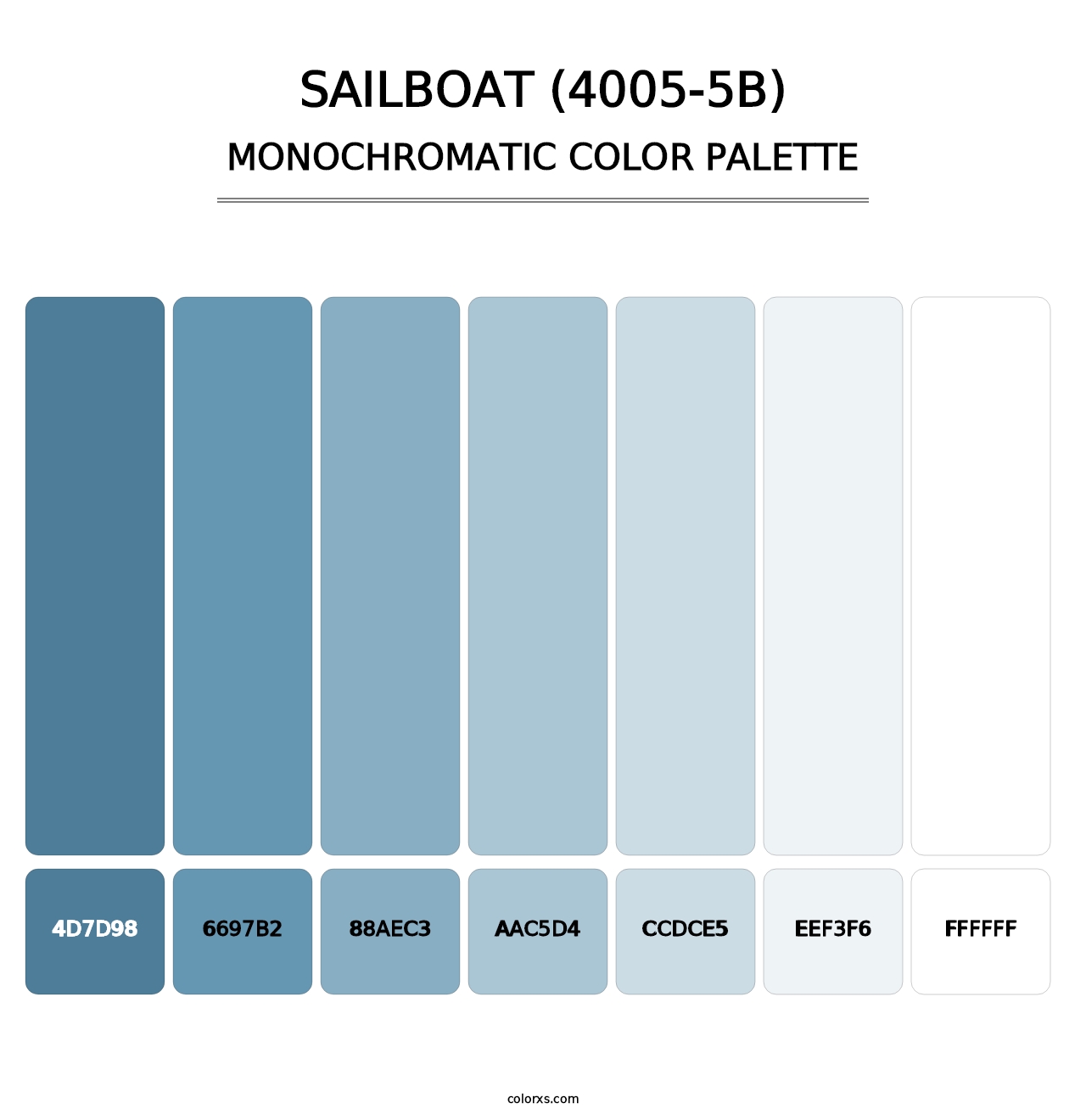 Sailboat (4005-5B) - Monochromatic Color Palette