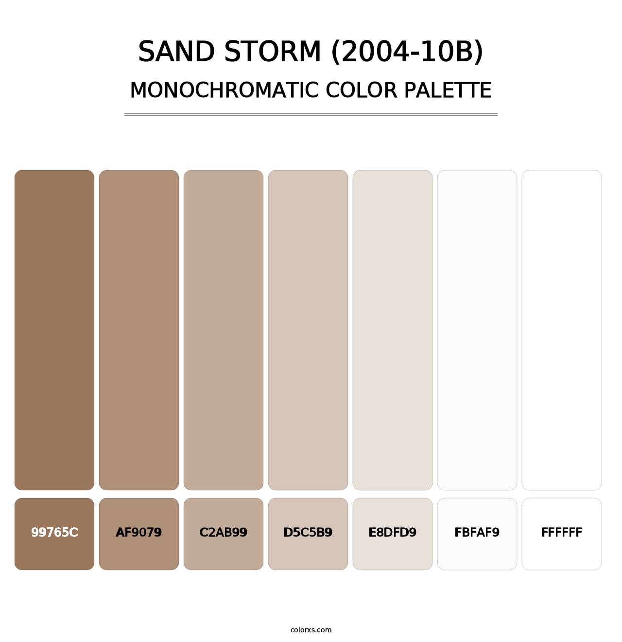 Sand Storm (2004-10B) - Monochromatic Color Palette