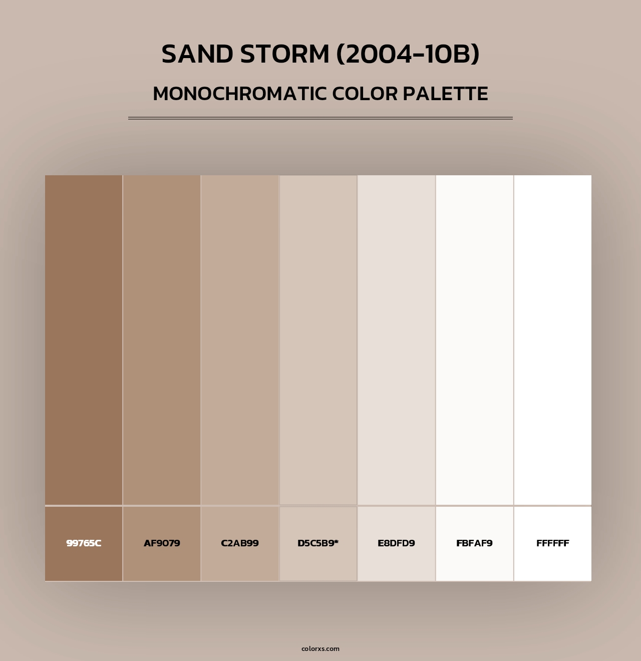 Sand Storm (2004-10B) - Monochromatic Color Palette