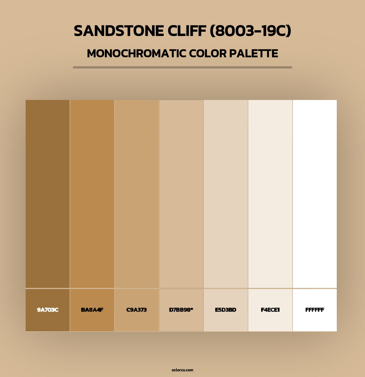 Sandstone Cliff (8003-19C) - Monochromatic Color Palette