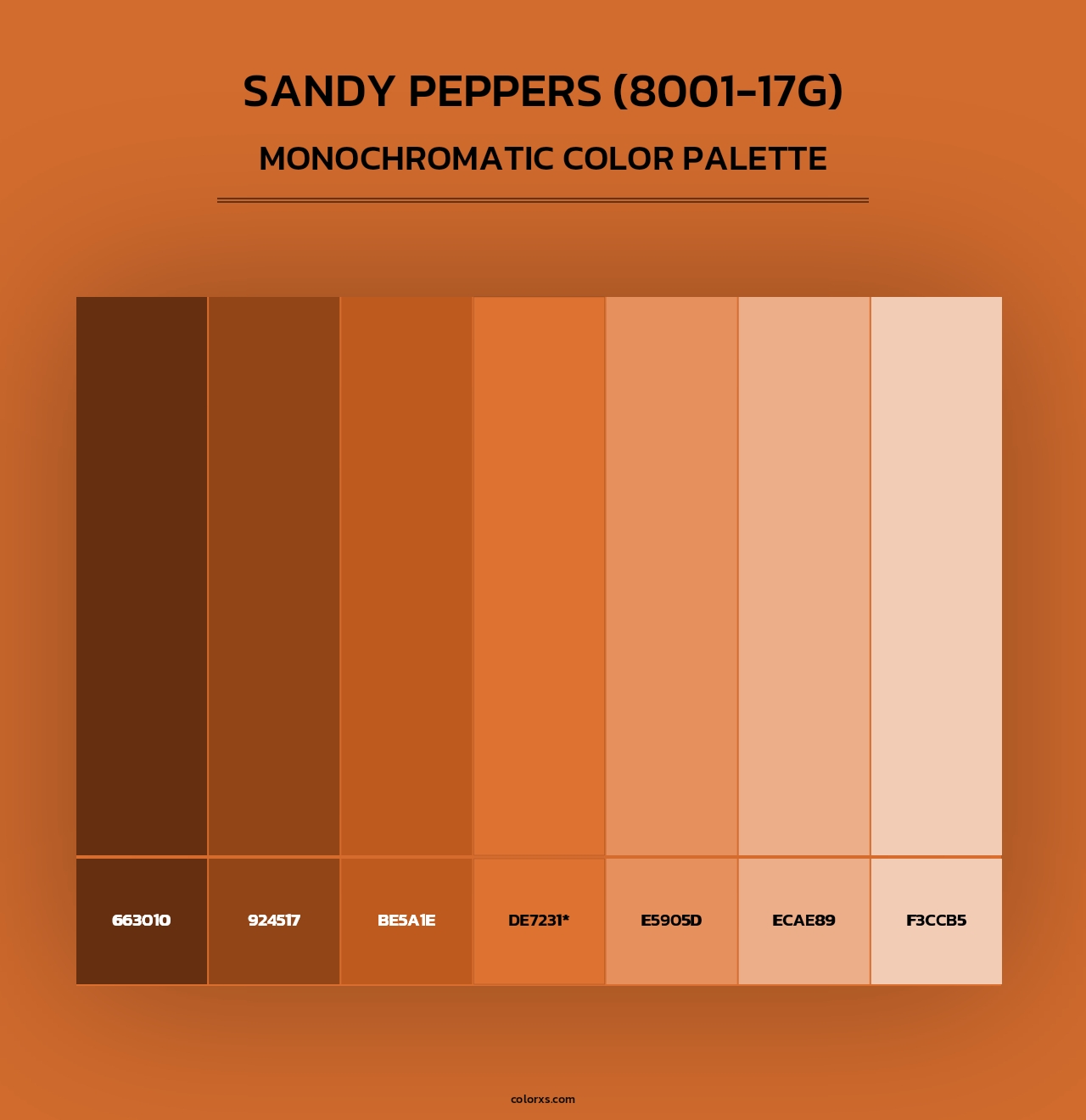 Sandy Peppers (8001-17G) - Monochromatic Color Palette