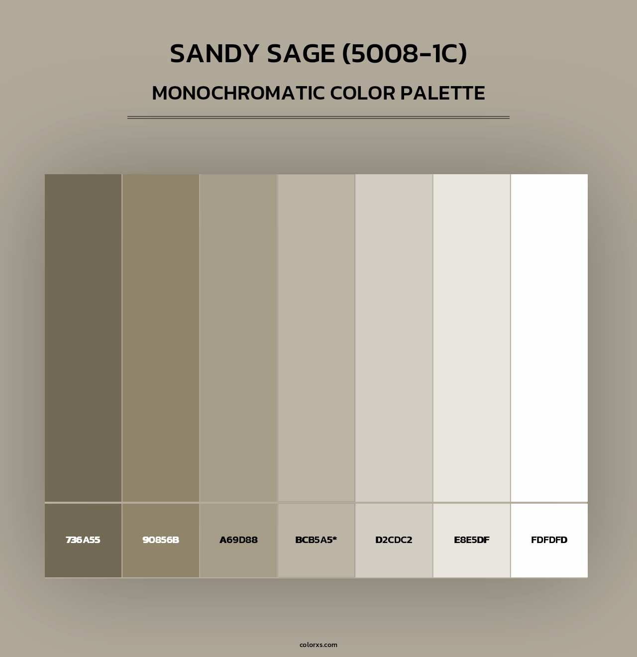 Sandy Sage (5008-1C) - Monochromatic Color Palette