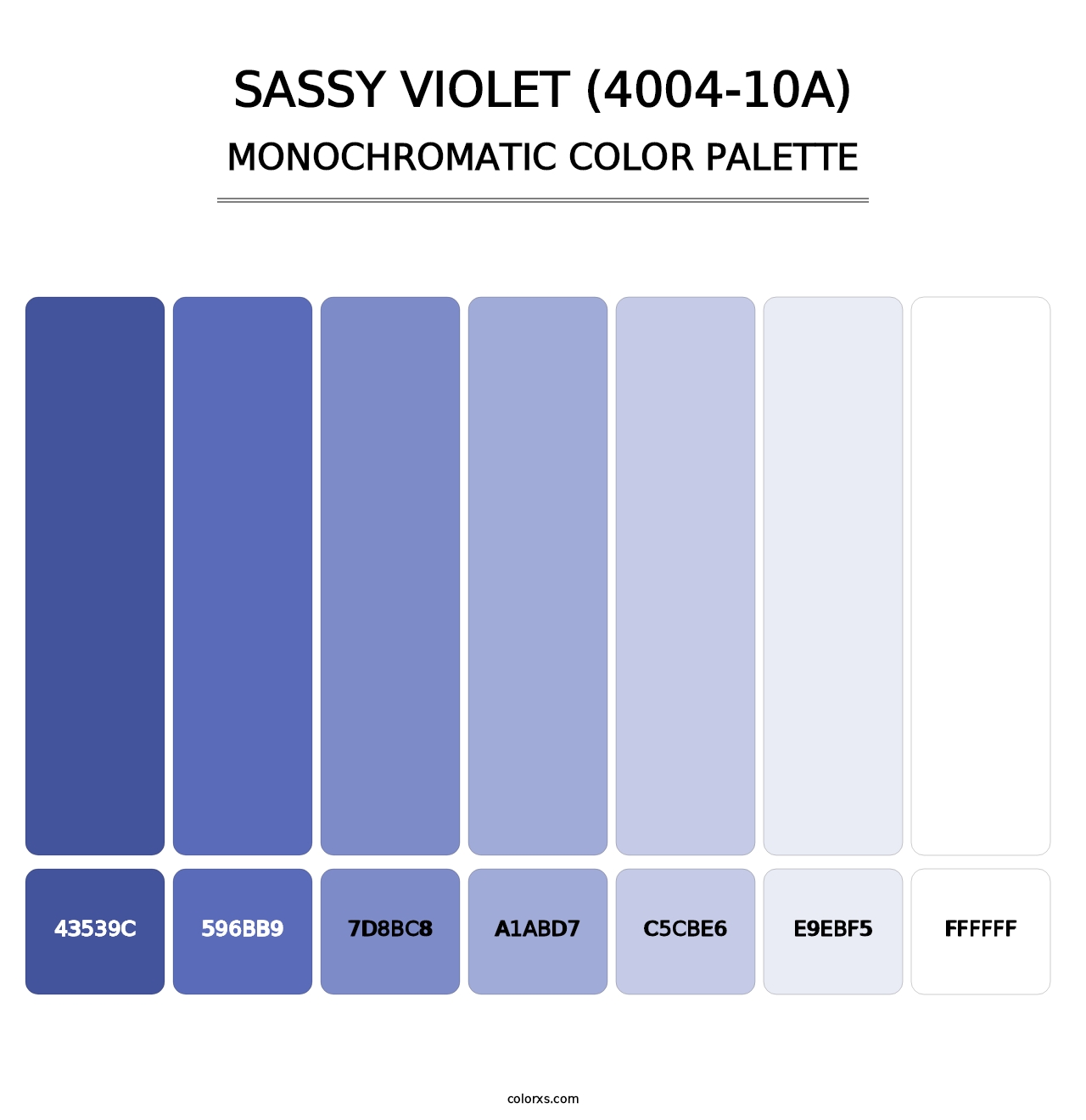 Sassy Violet (4004-10A) - Monochromatic Color Palette