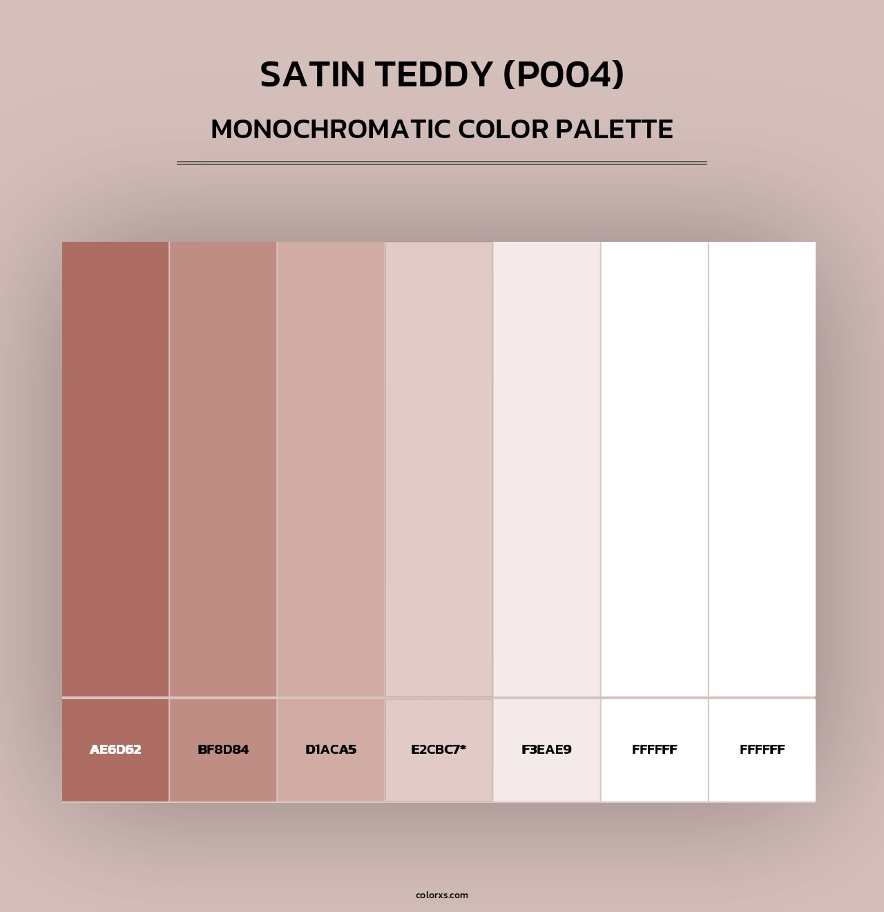 Satin Teddy (P004) - Monochromatic Color Palette