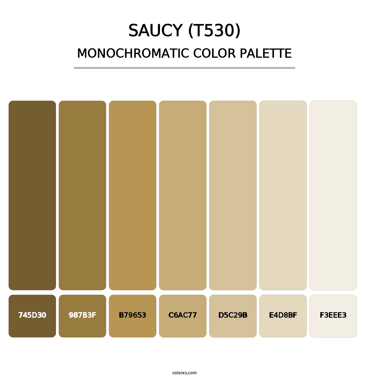 Saucy (T530) - Monochromatic Color Palette