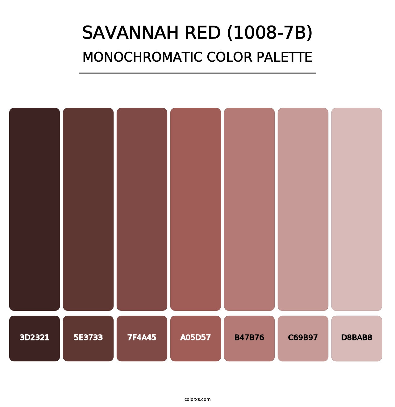 Savannah Red (1008-7B) - Monochromatic Color Palette
