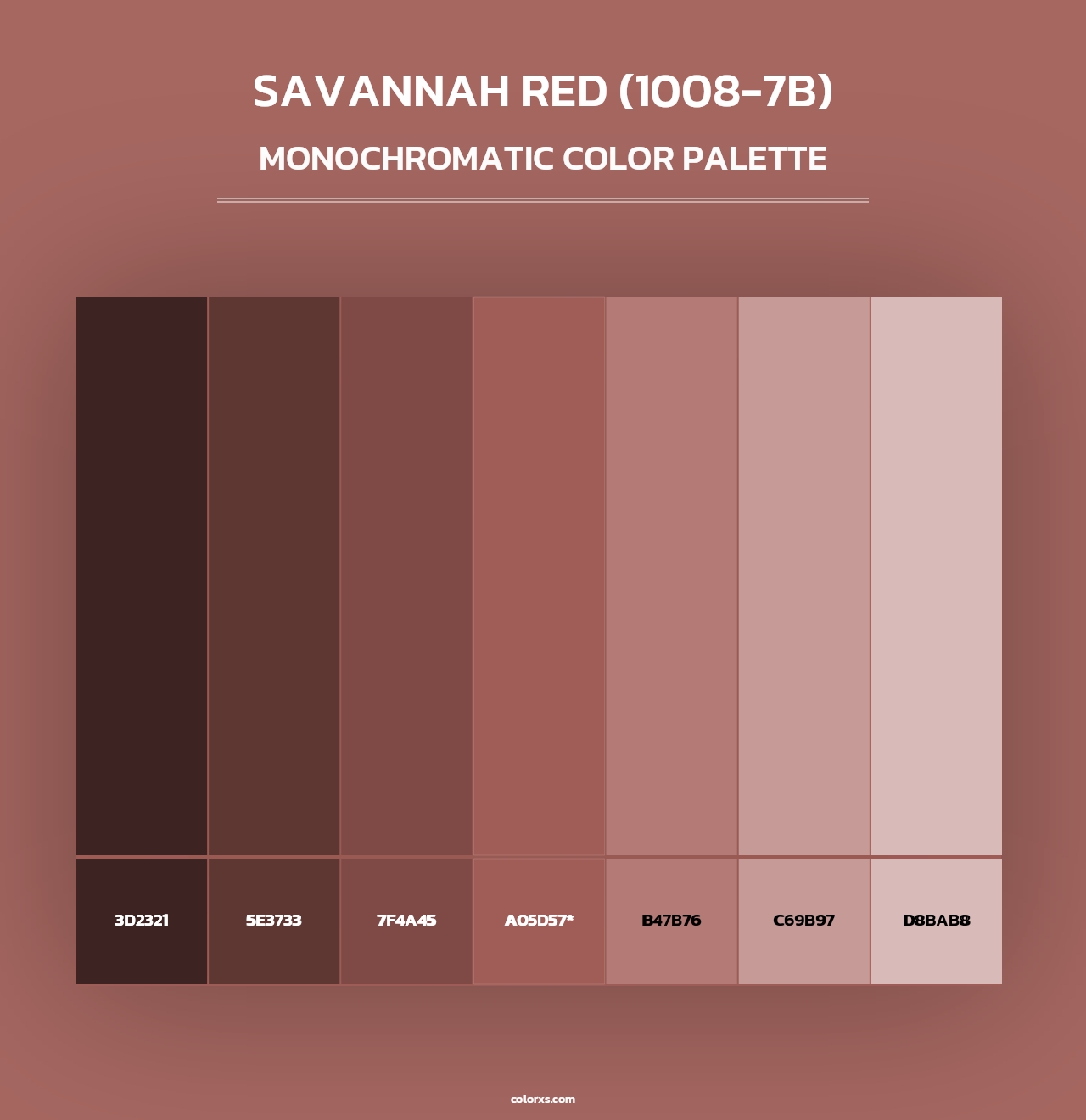 Savannah Red (1008-7B) - Monochromatic Color Palette