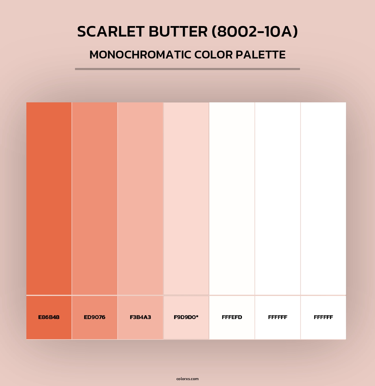 Scarlet Butter (8002-10A) - Monochromatic Color Palette