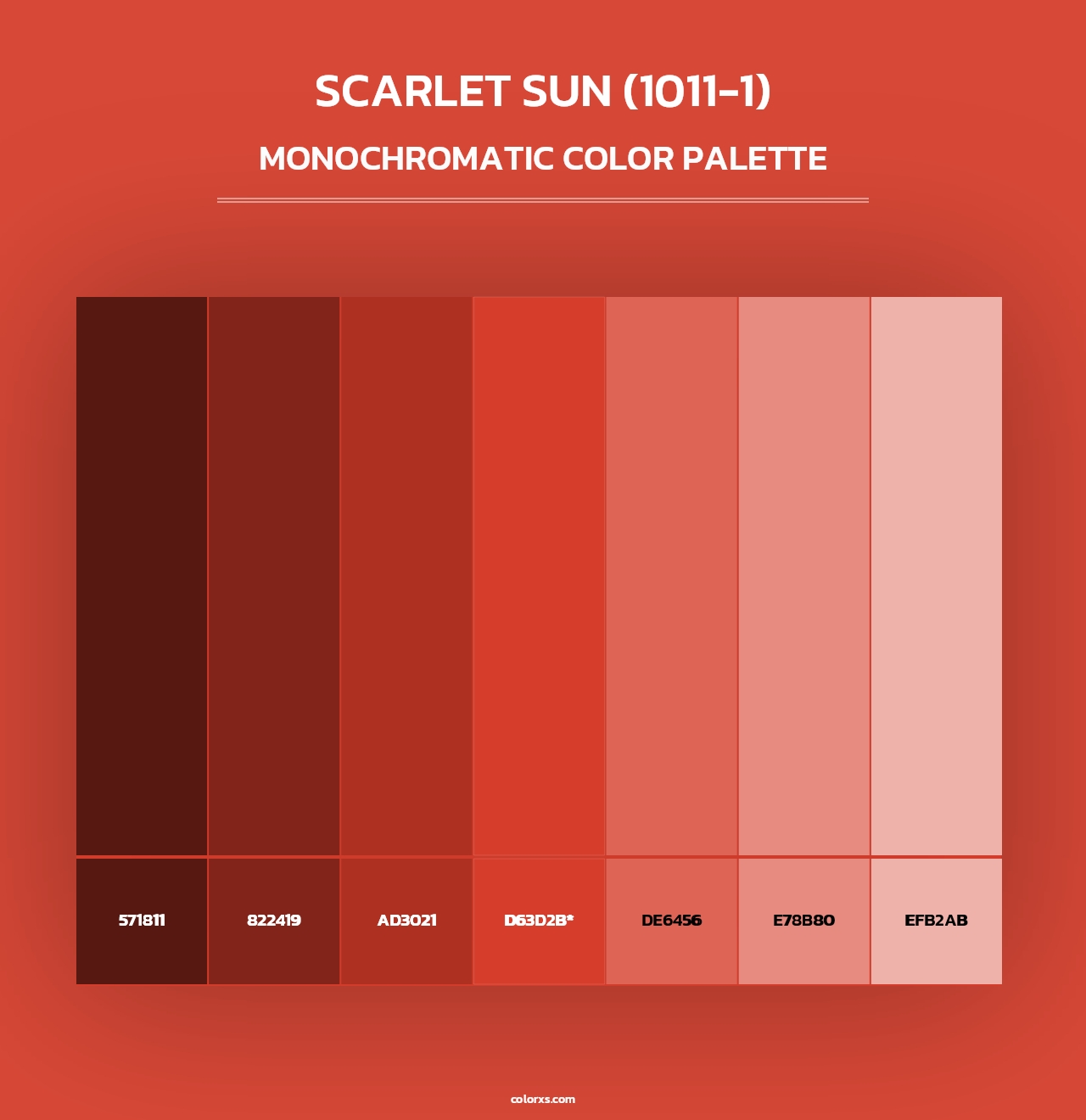 Scarlet Sun (1011-1) - Monochromatic Color Palette